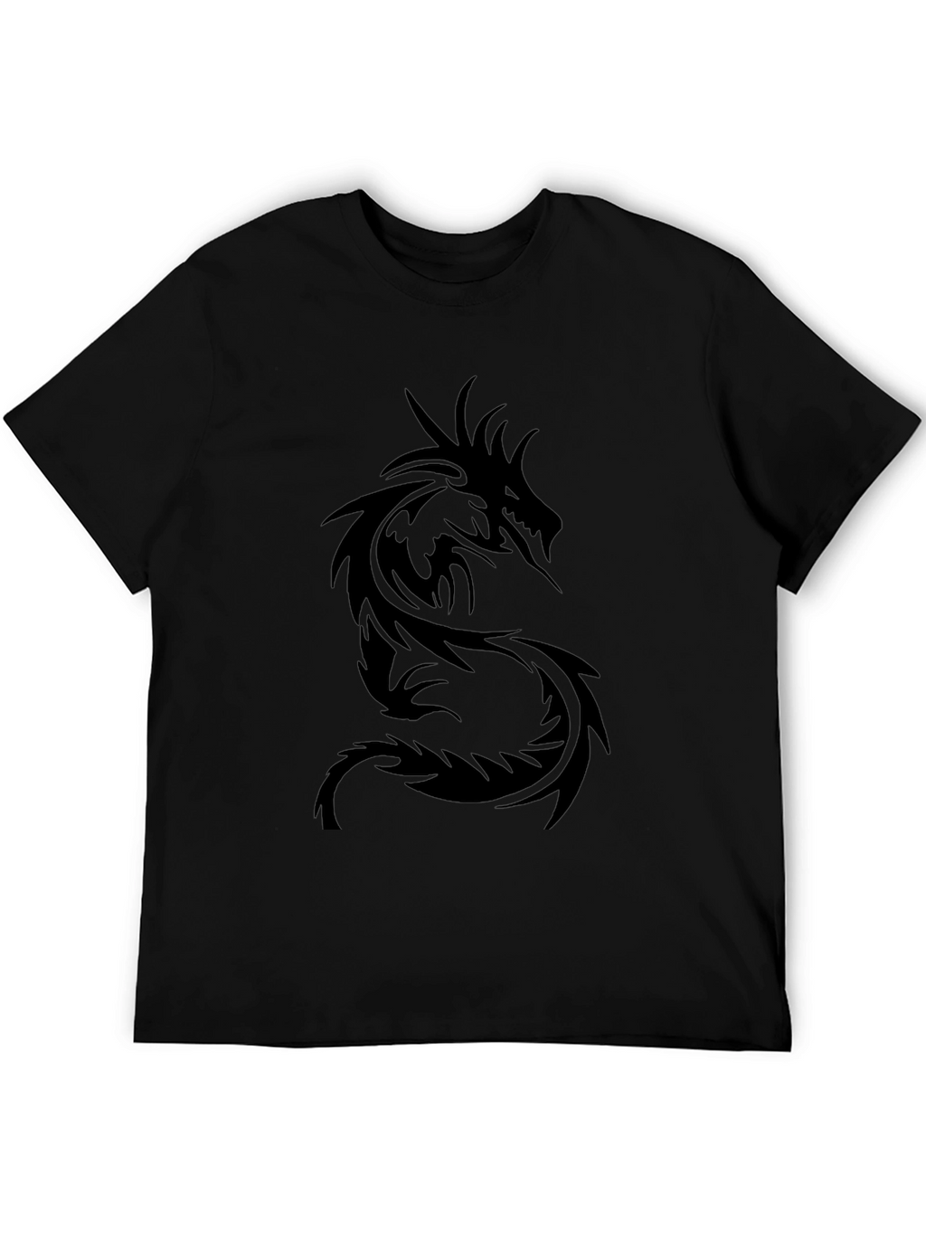Mens Black Dragon Graphic Tee