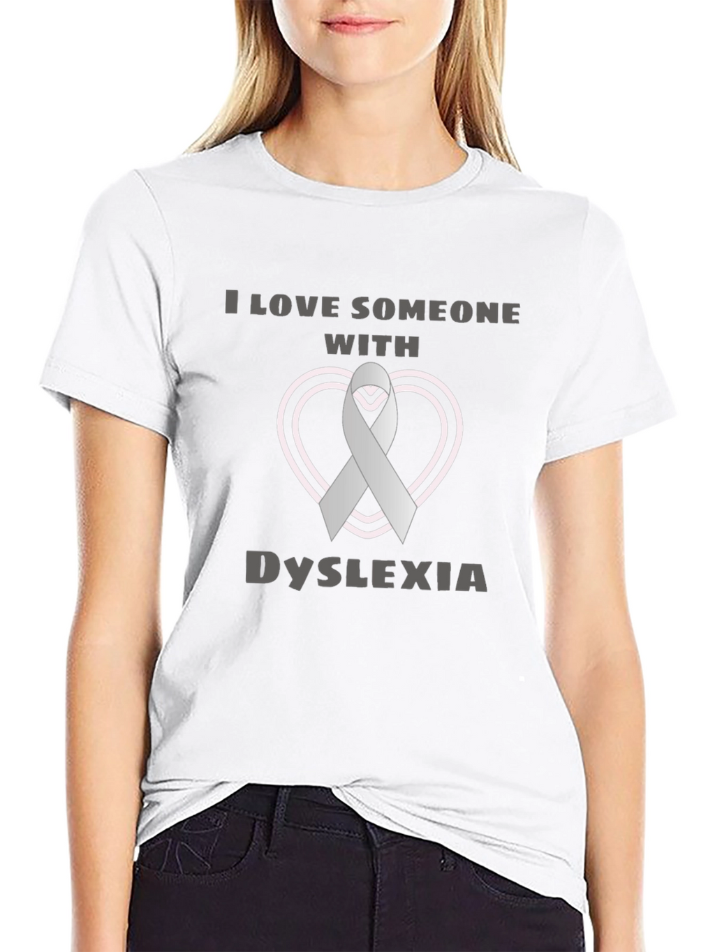 Dyslexia Awareness Ribbon Heart T-Shirt
