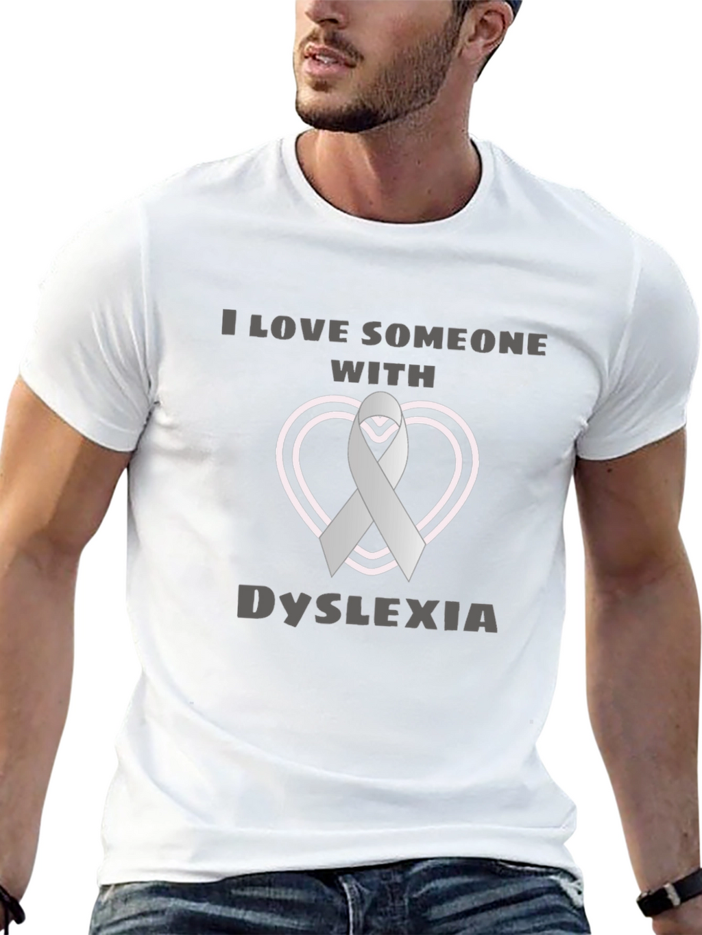 Dyslexia Awareness Ribbon Heart T-Shirt