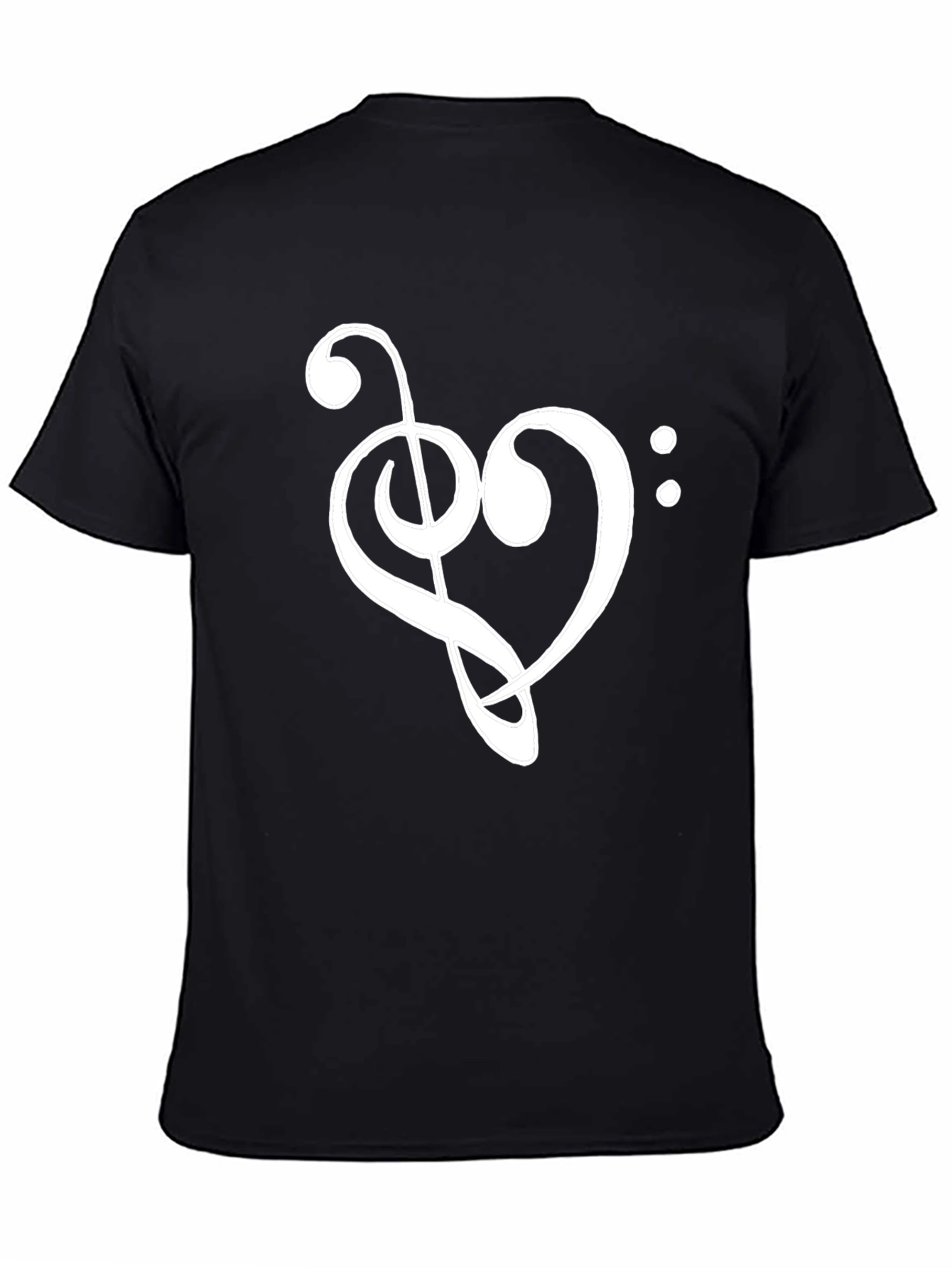 Music Heart T-Shirt - Black Graphic Tee
