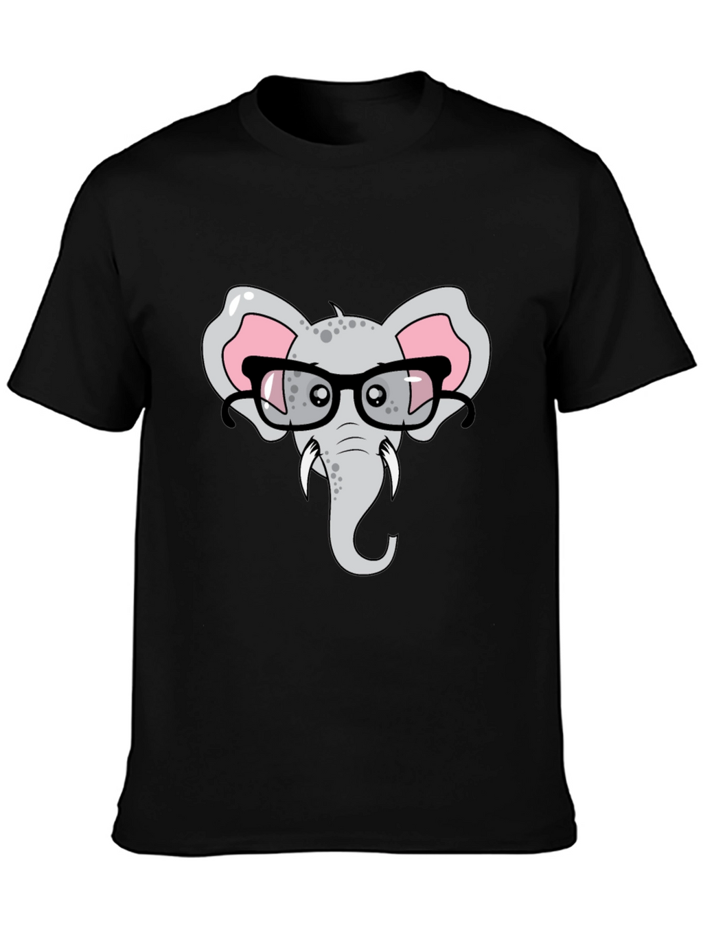 Elephant with Glasses Graphic T-Shirt