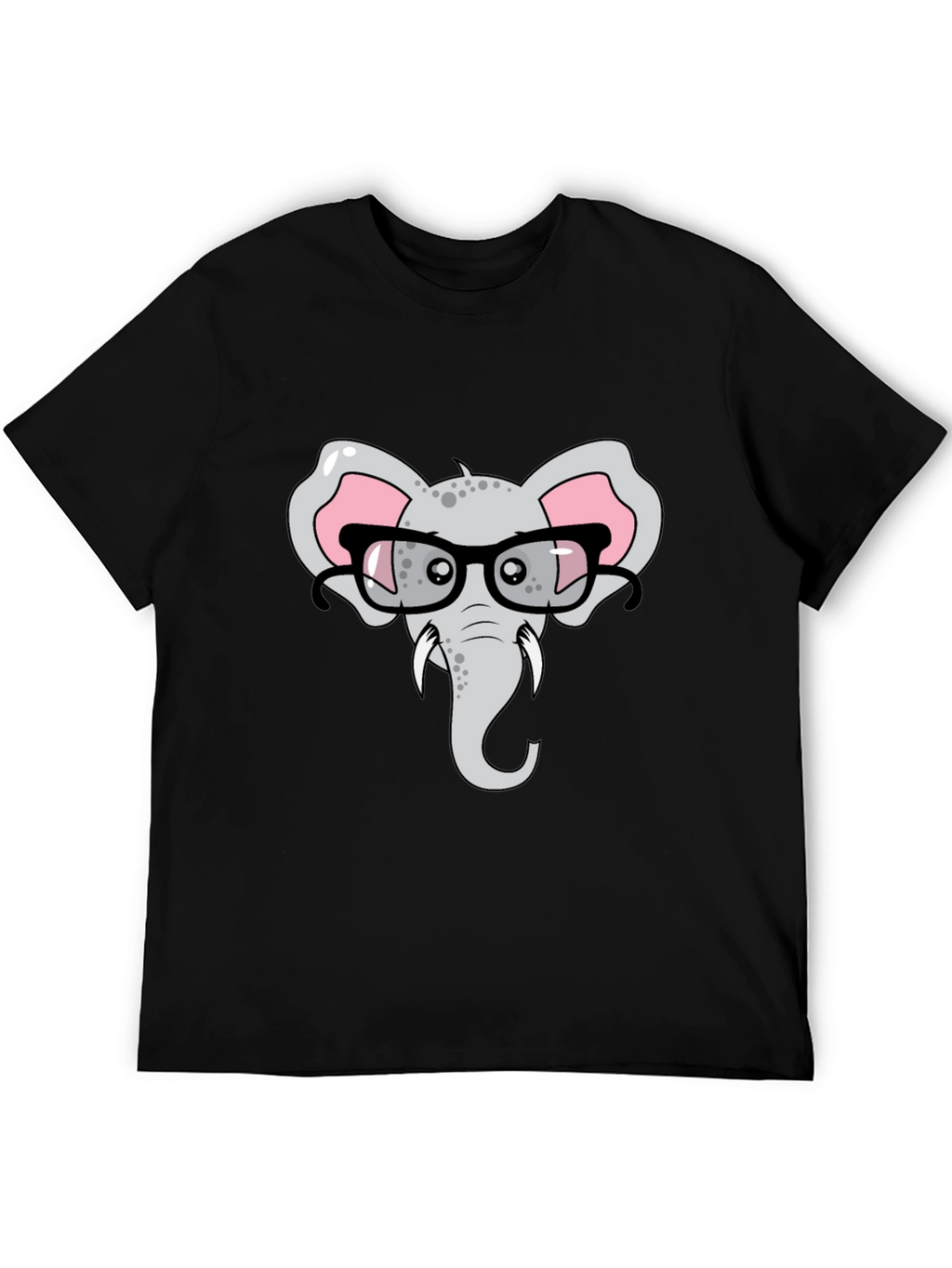 Elephant with Glasses Graphic T-Shirt
