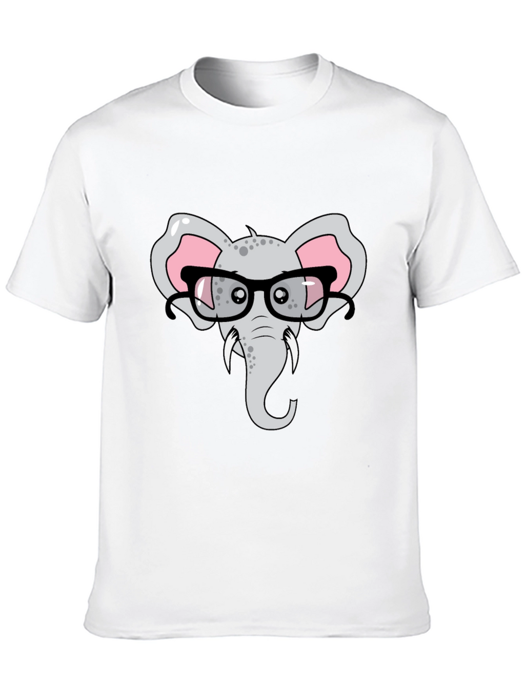 Elephant with Glasses Graphic T-Shirt