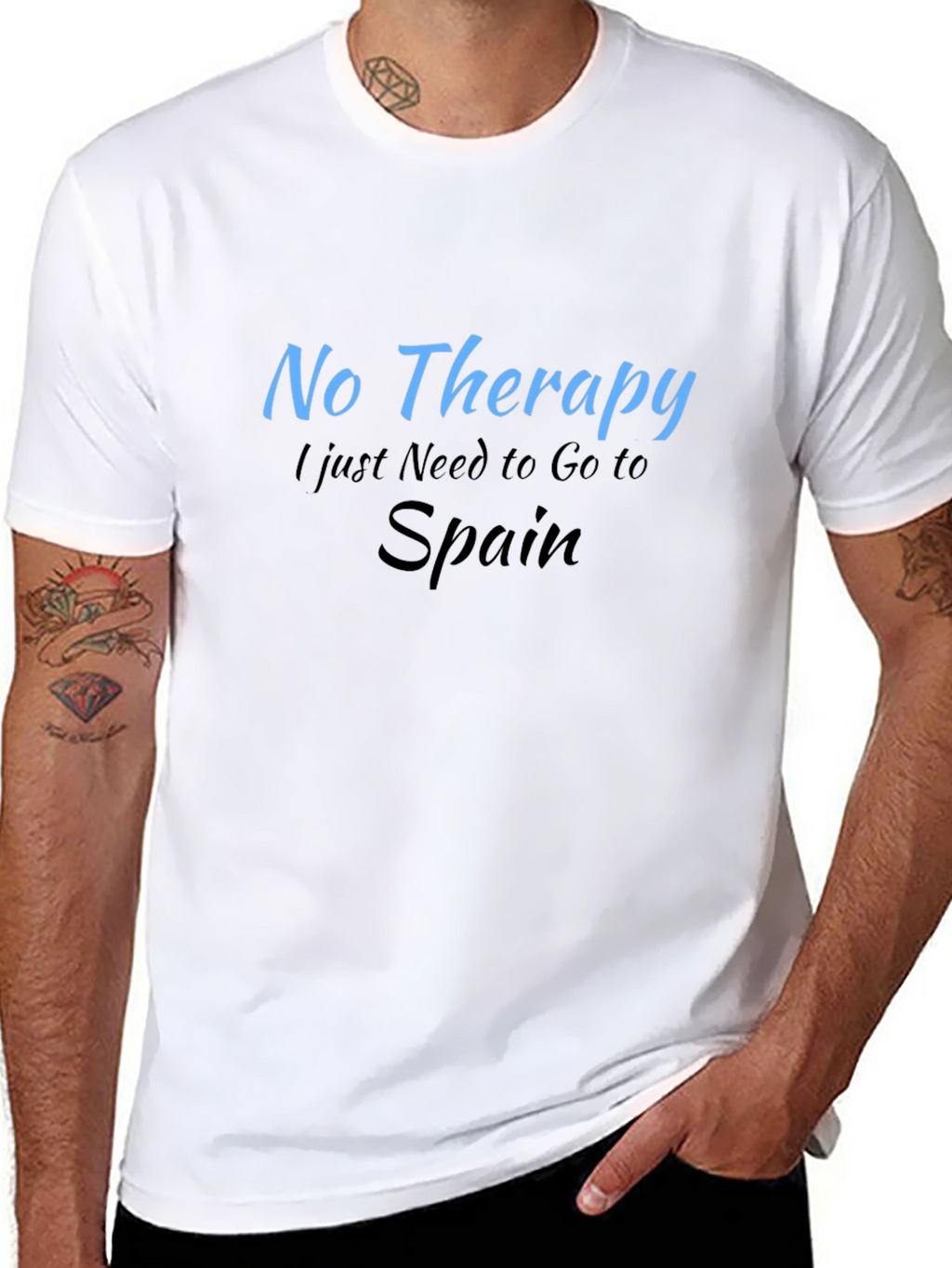 Funny No Therapy Just Spain Graphic T-Shirt