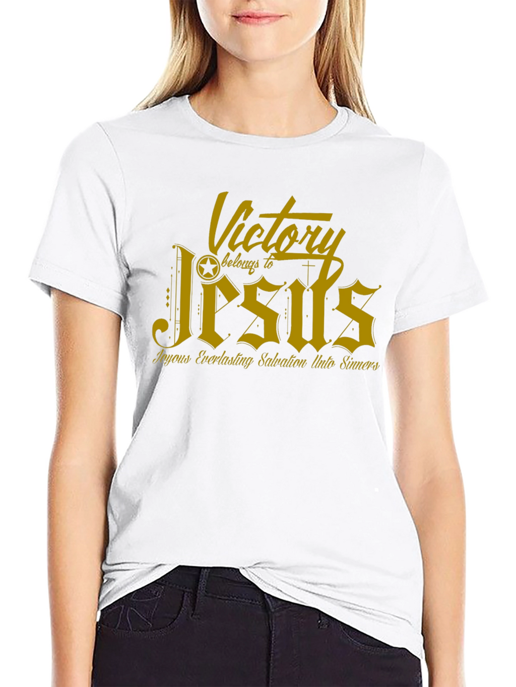 Victory Belongs to Jesus Black T-Shirt