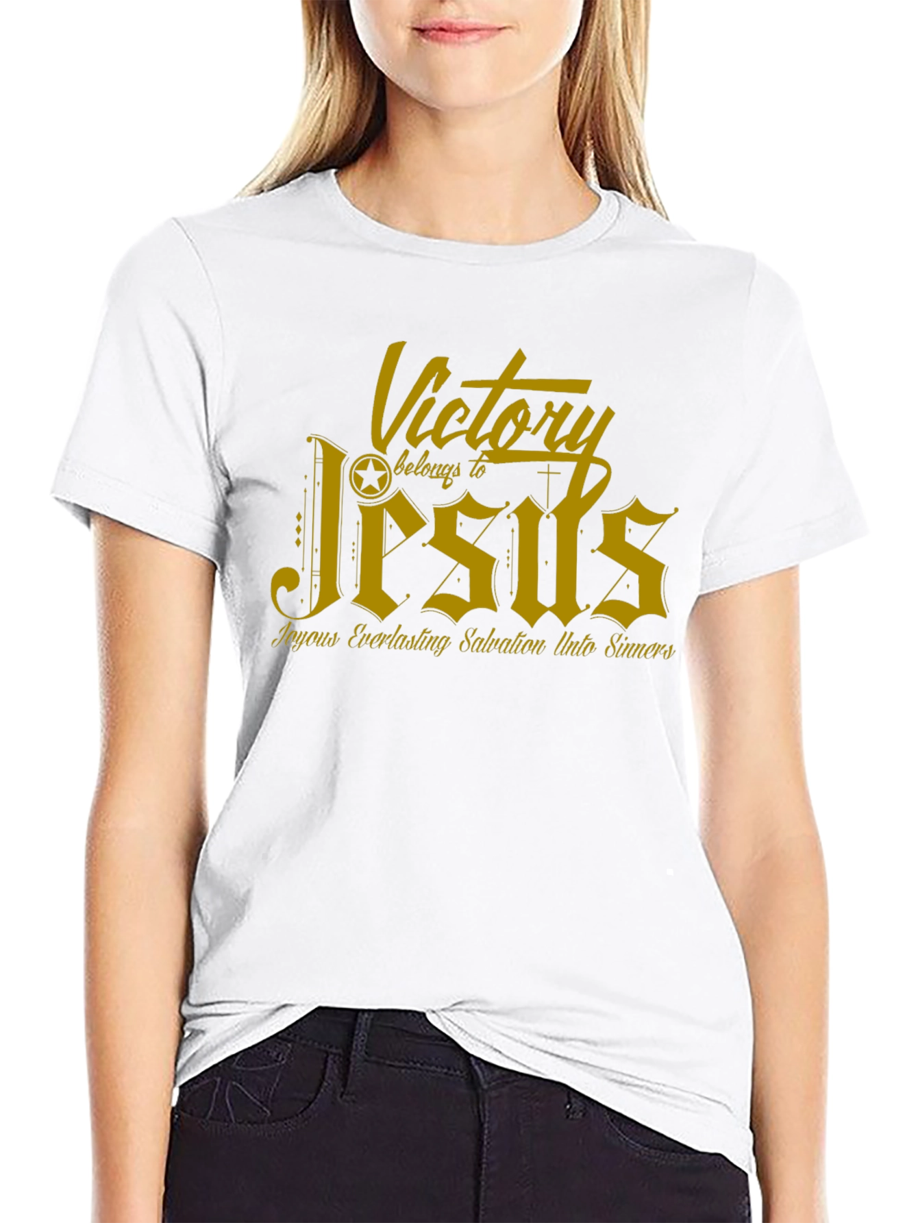 Victory Belongs to Jesus Black T-Shirt