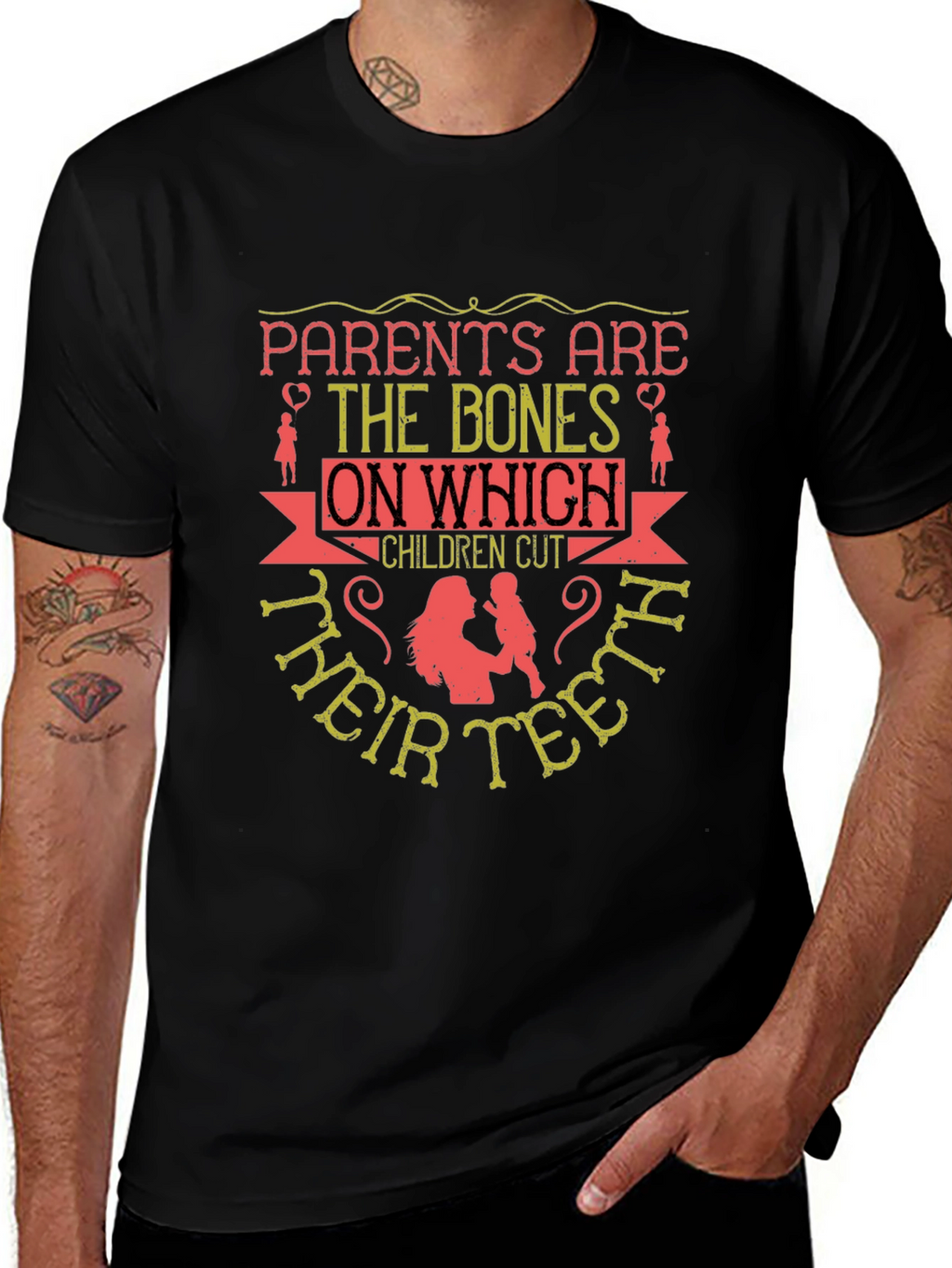 Parents Are The Bones T-Shirt - Black
