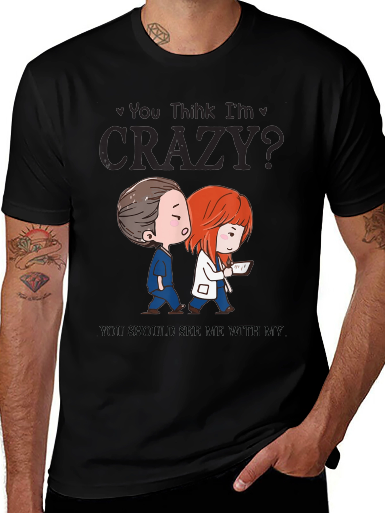 Funny Doctor Nurse Crazy Graphic T-Shirt