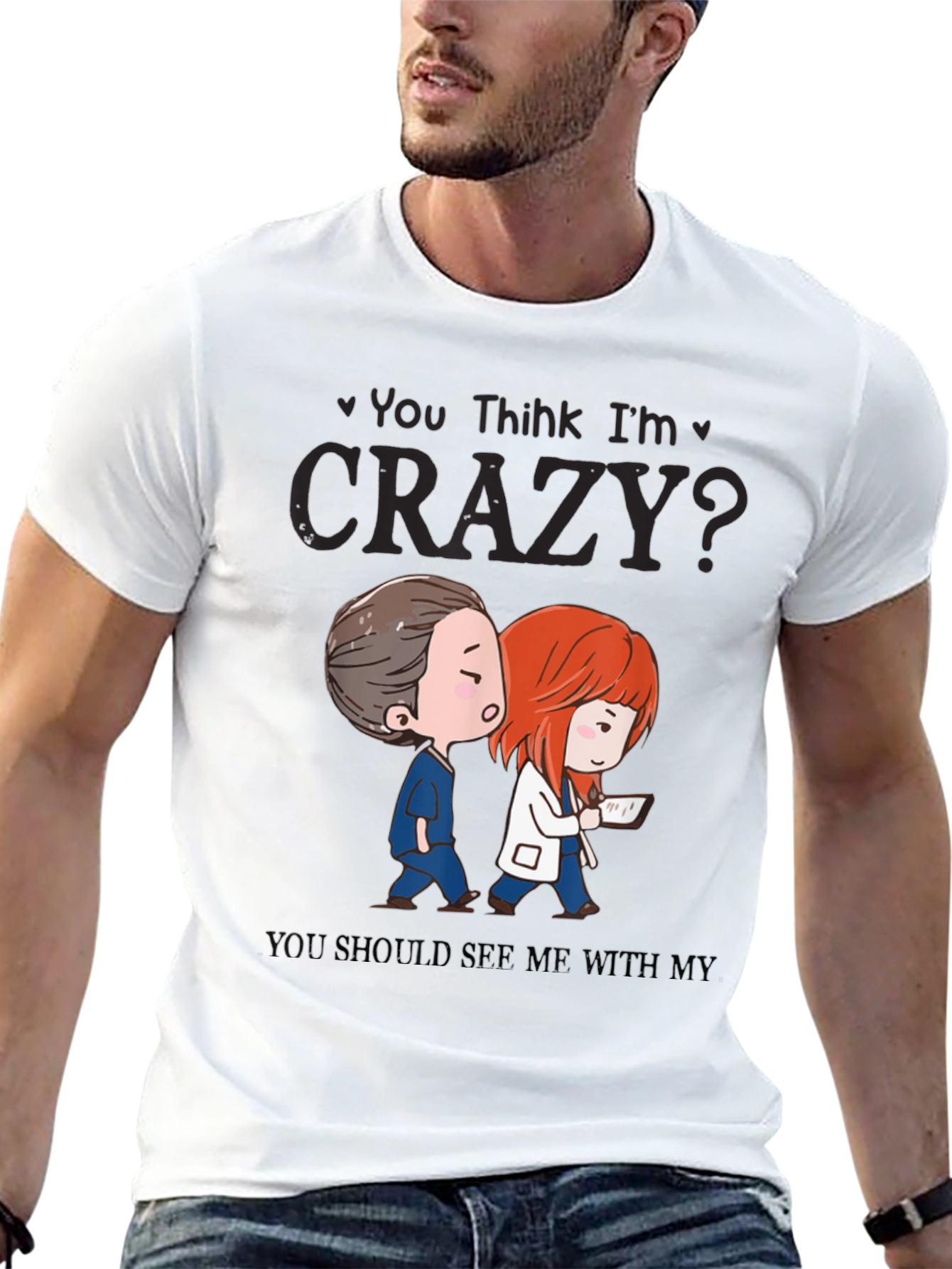 Funny Doctor Nurse Crazy Graphic T-Shirt