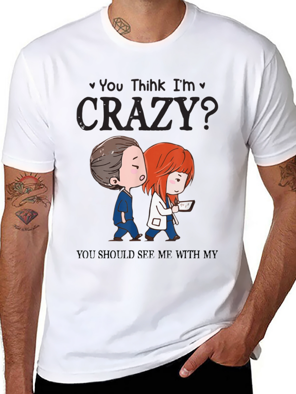 Funny Doctor Nurse Crazy Graphic T-Shirt