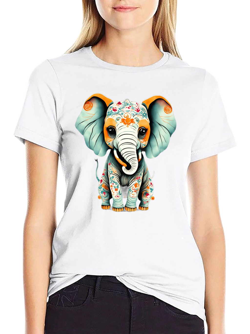 Elephant Graphic T-Shirt - Black