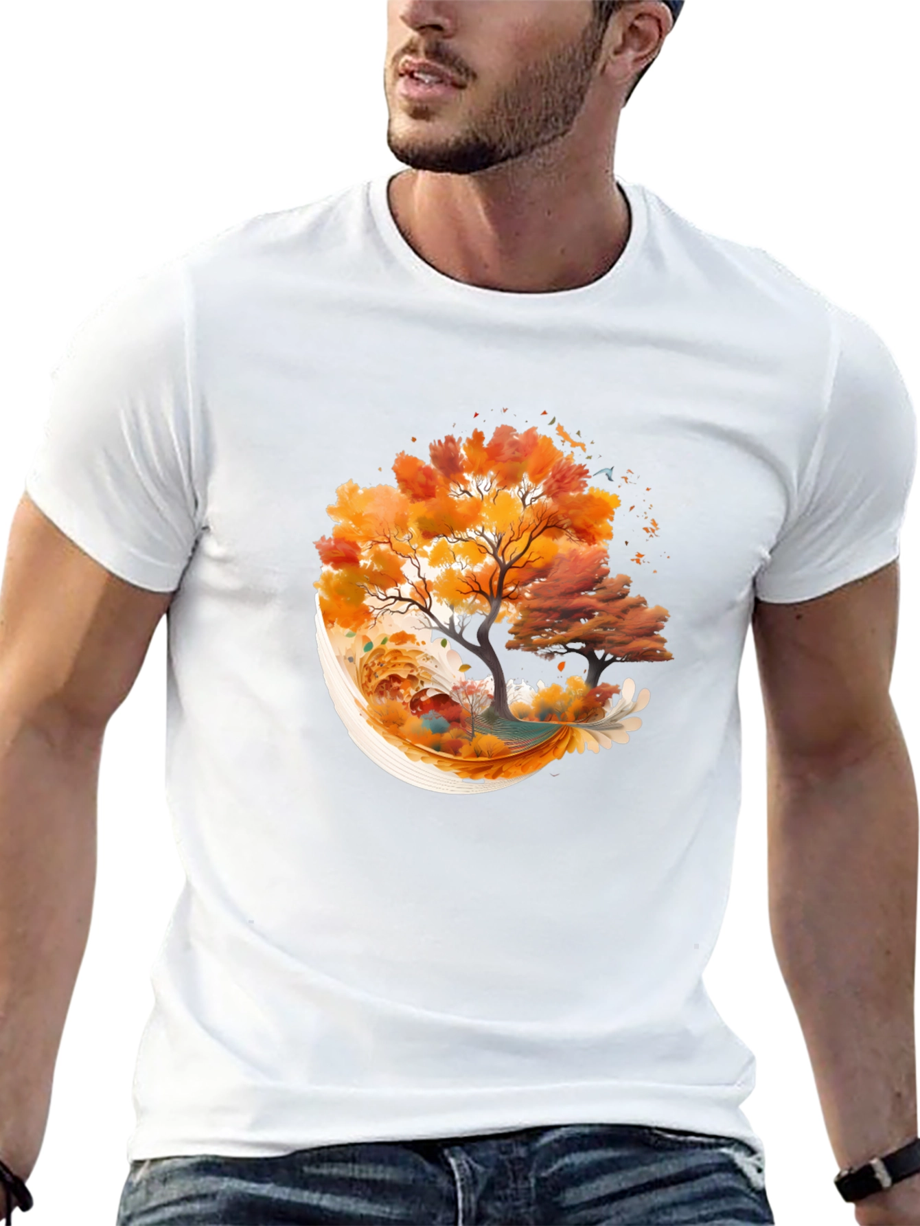 Autumn Tree Graphic Tee - Stylish Nature Inspired Design