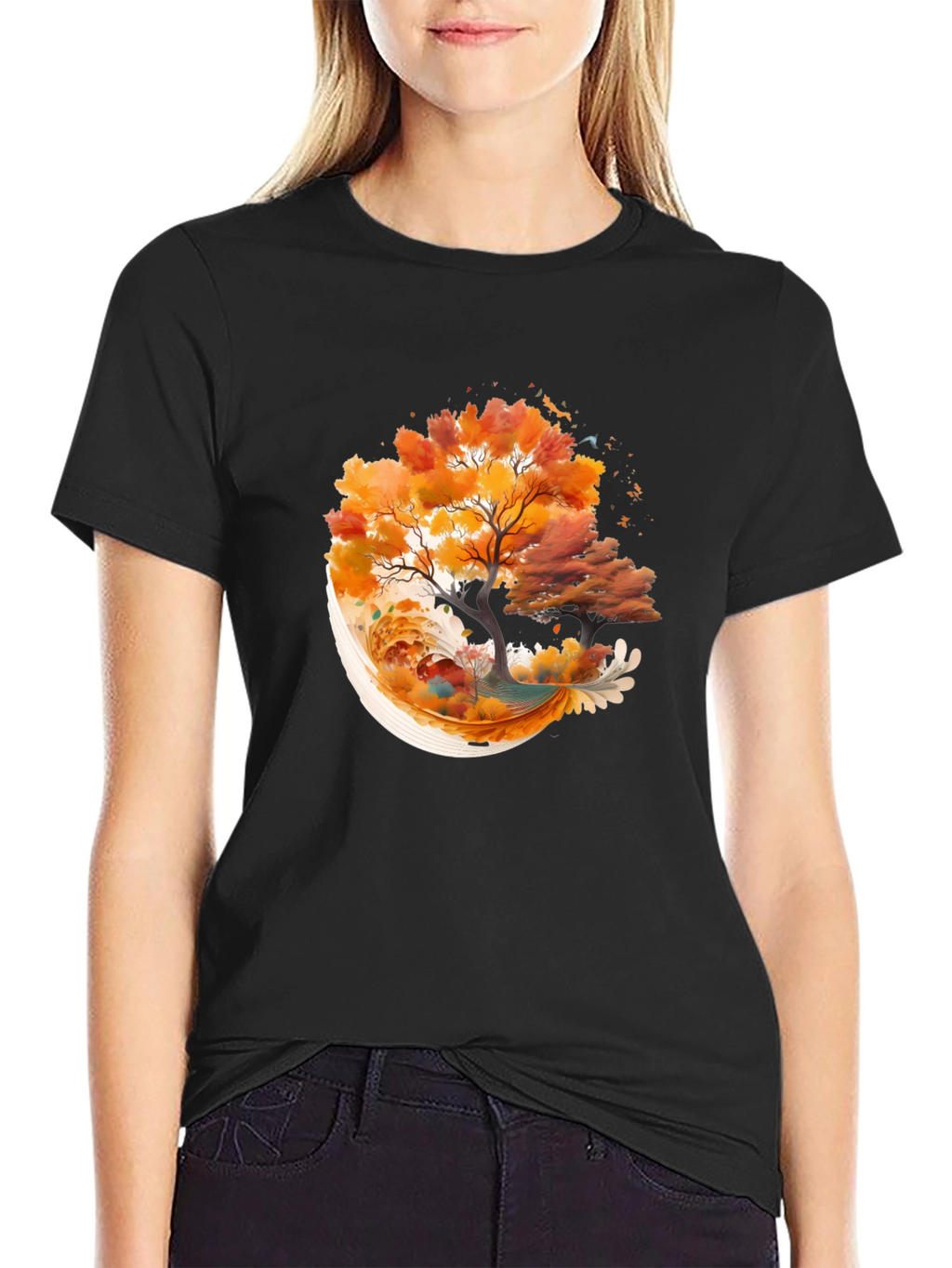 Autumn Tree Graphic Tee - Stylish Nature Inspired Design