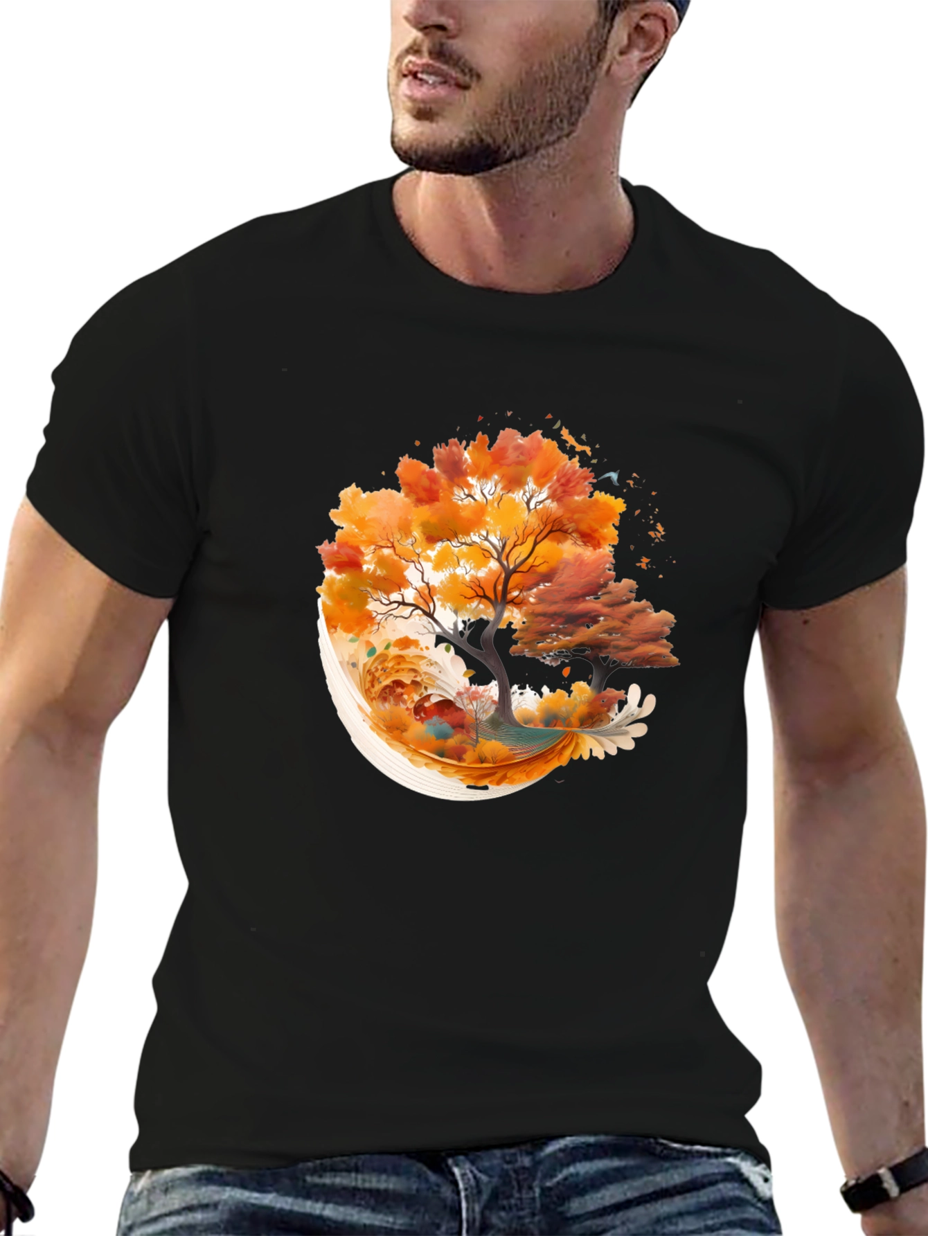 Autumn Tree Graphic Tee - Stylish Nature Inspired Design