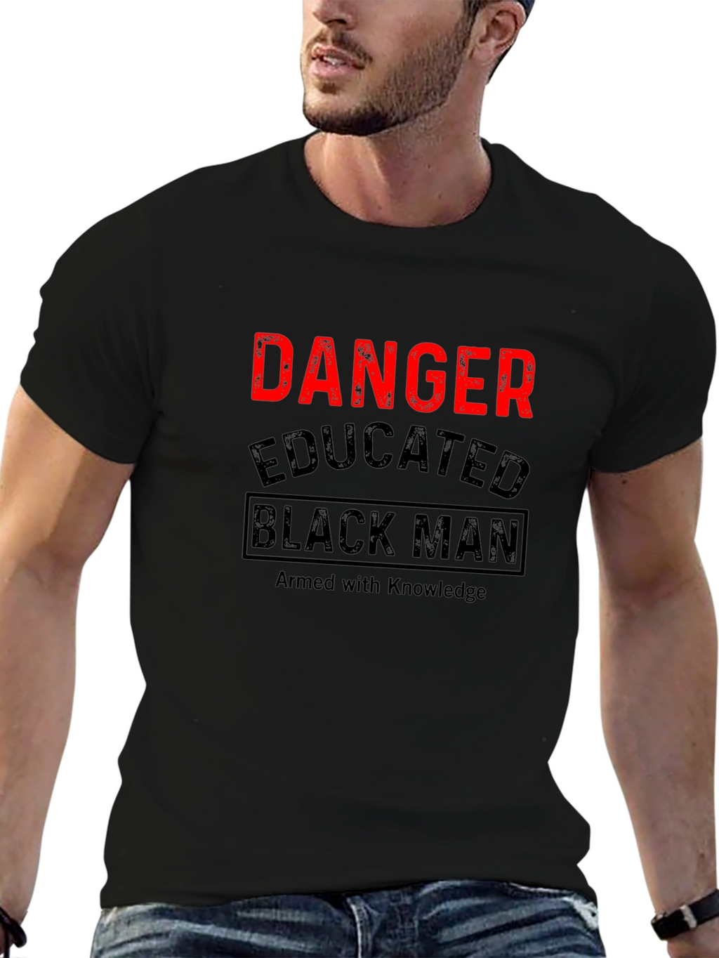Danger Educated Black Man T-Shirt