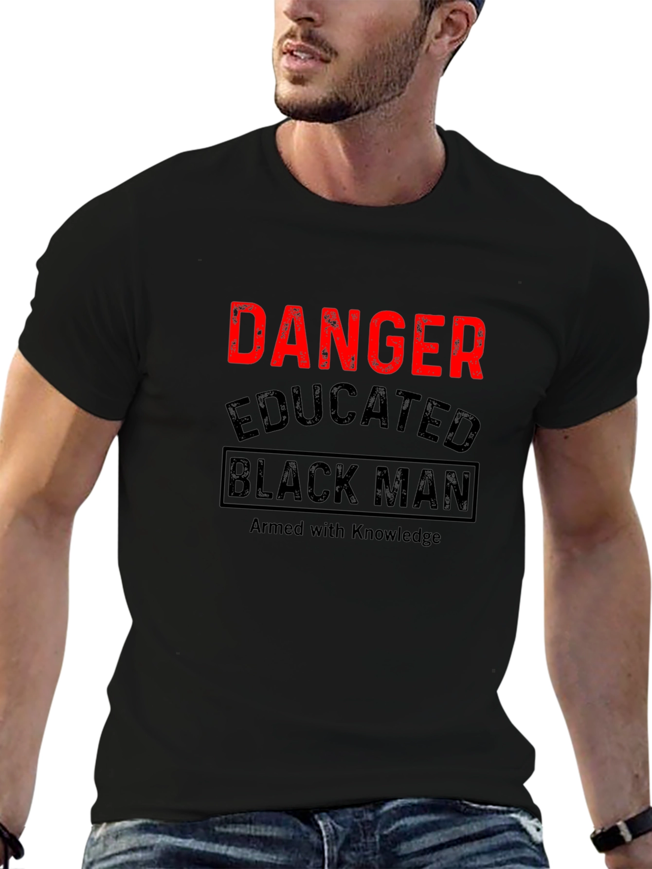 Danger Educated Black Man T-Shirt