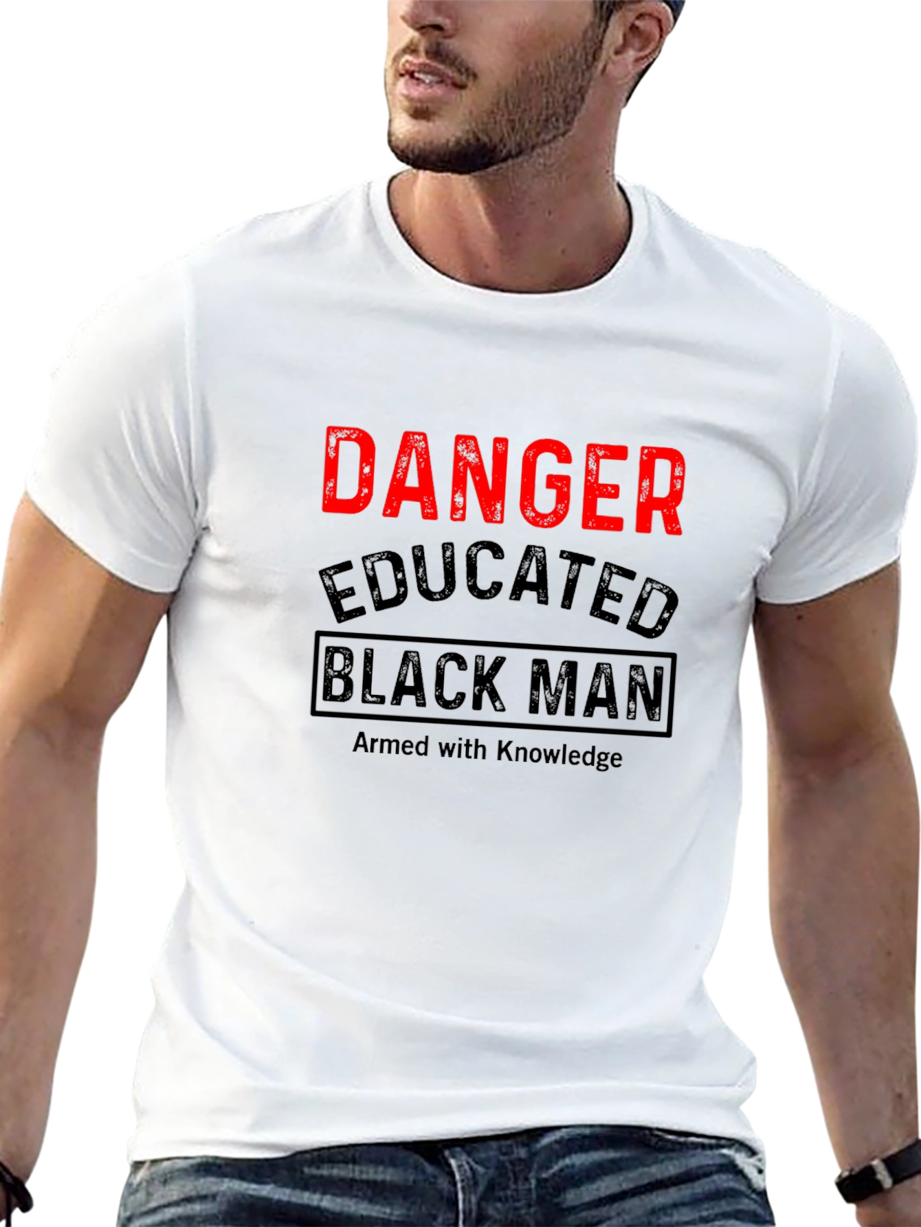 Danger Educated Black Man T-Shirt