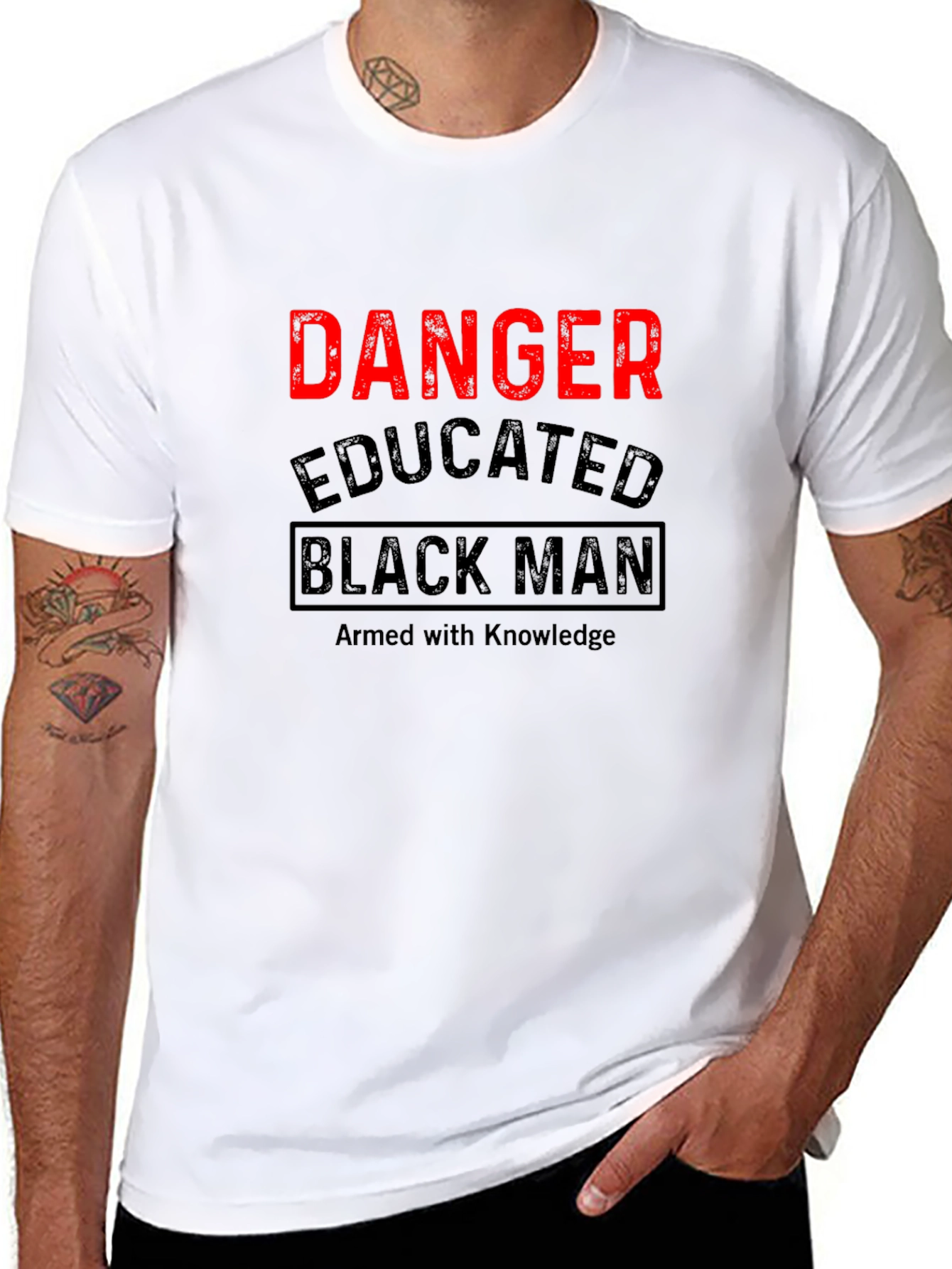 Danger Educated Black Man T-Shirt