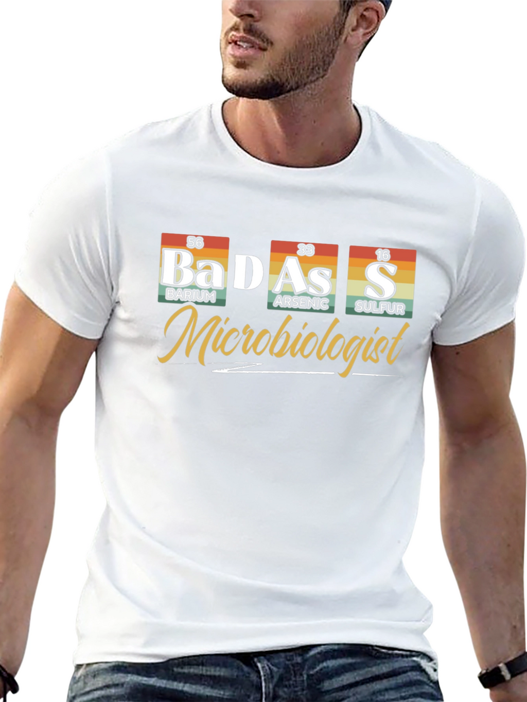 Badass Microbiologist Periodic Table T-Shirt
