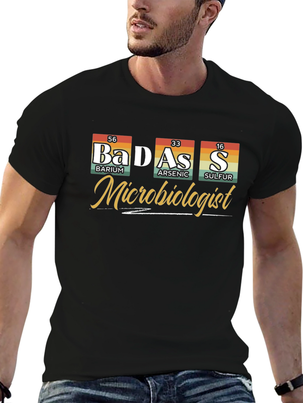Badass Microbiologist Periodic Table T-Shirt