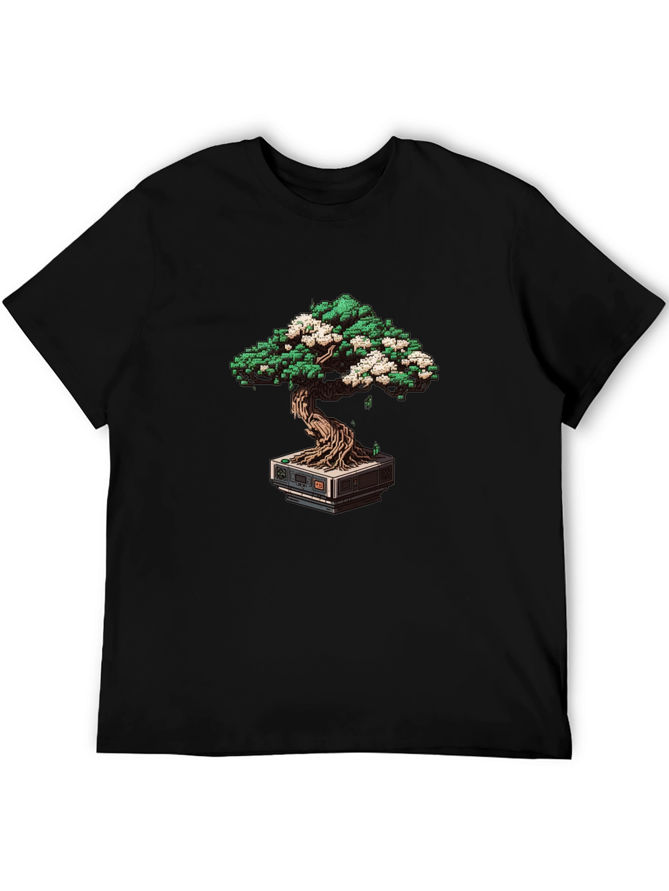 Pixel Bonsai Tee - Retro Gaming Style