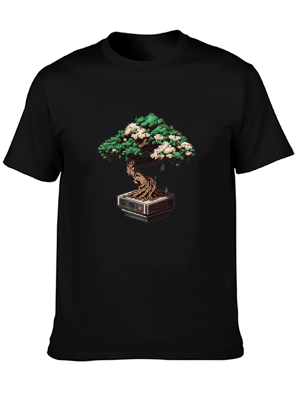 Pixel Bonsai Tee - Retro Gaming Style