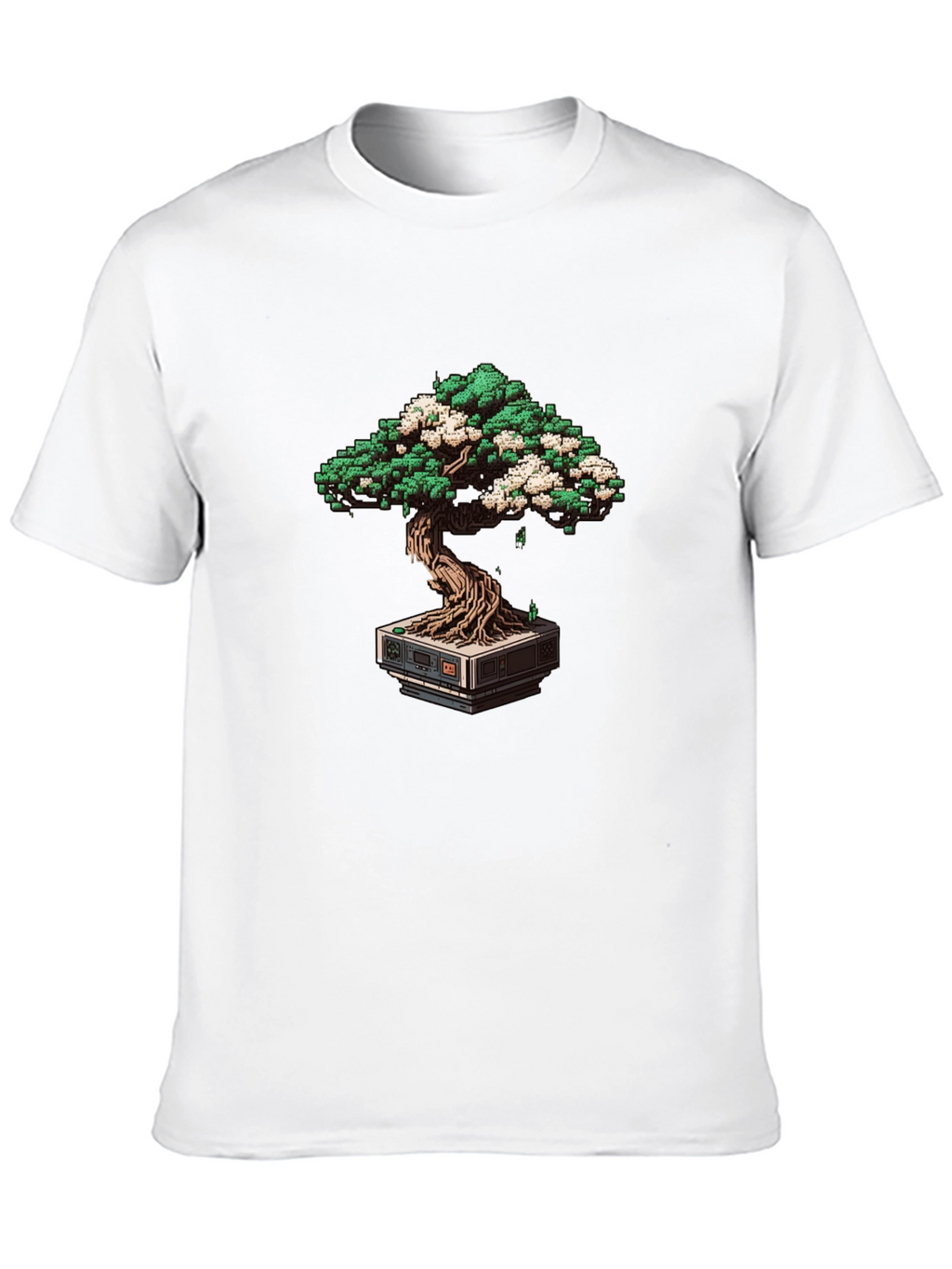 Pixel Bonsai Tee - Retro Gaming Style