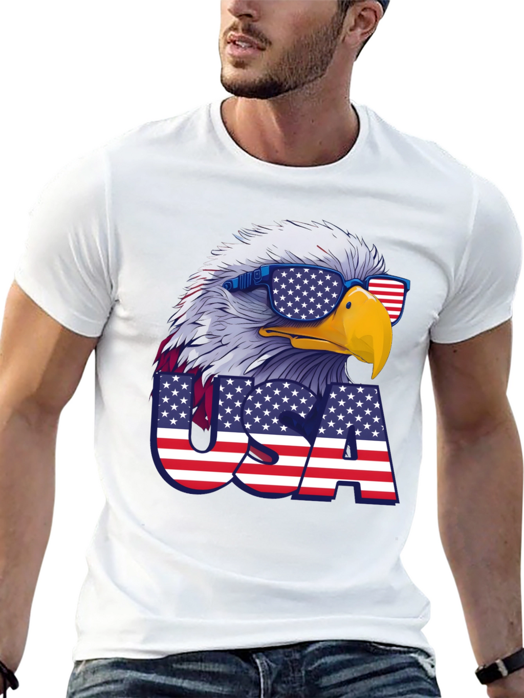 USA Eagle Graphic Tee - Patriotic T-Shirt