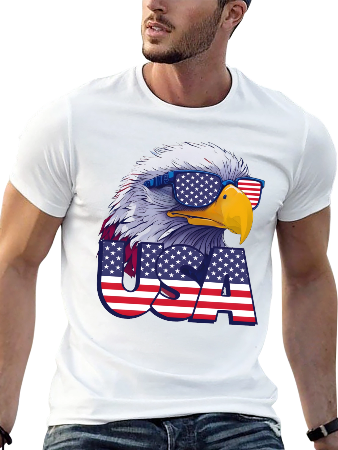 USA Eagle Graphic Tee - Patriotic T-Shirt
