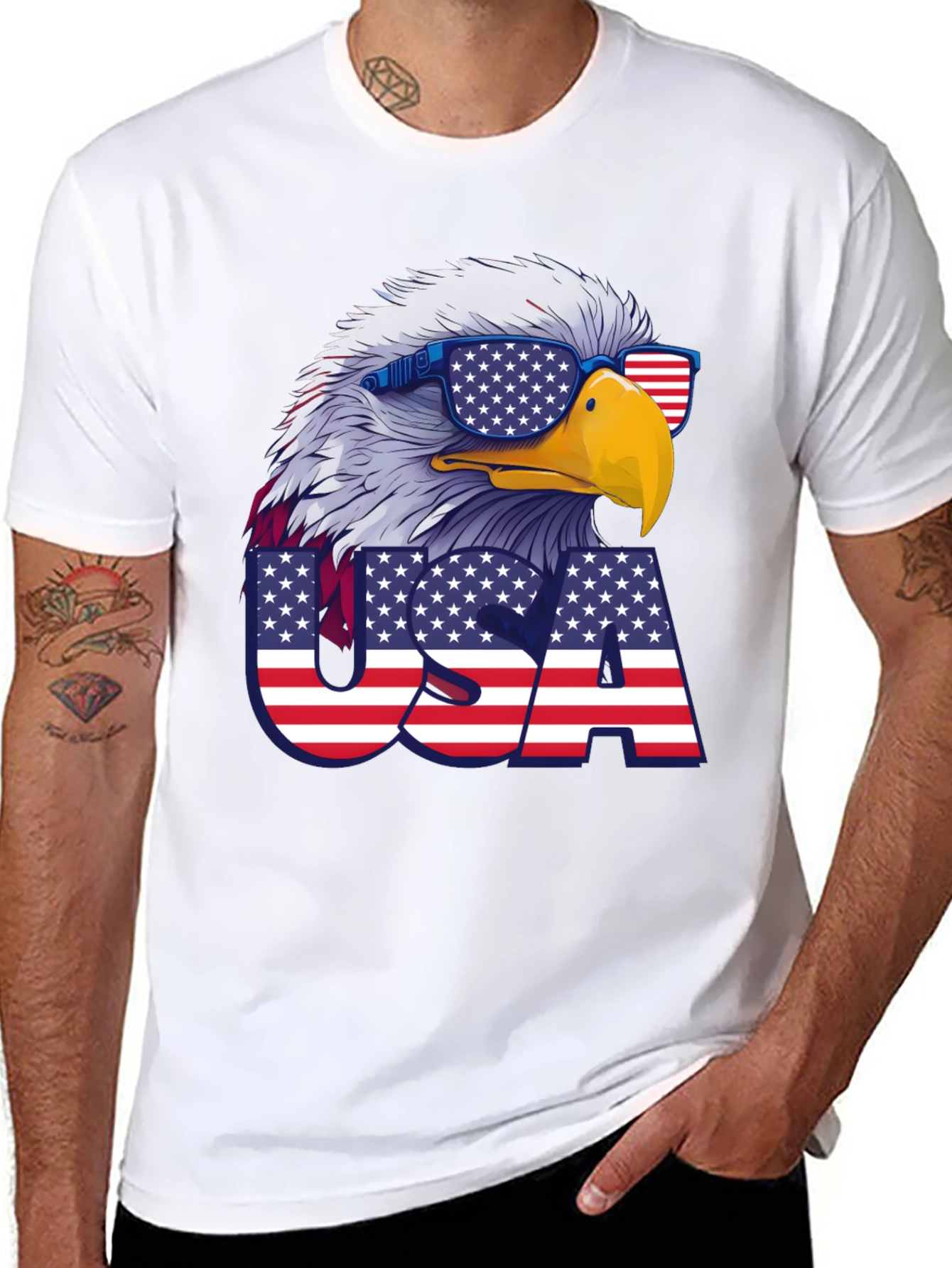 USA Eagle Graphic Tee - Patriotic T-Shirt