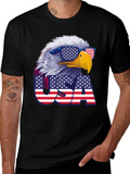 USA Eagle Graphic Tee - Patriotic T-Shirt