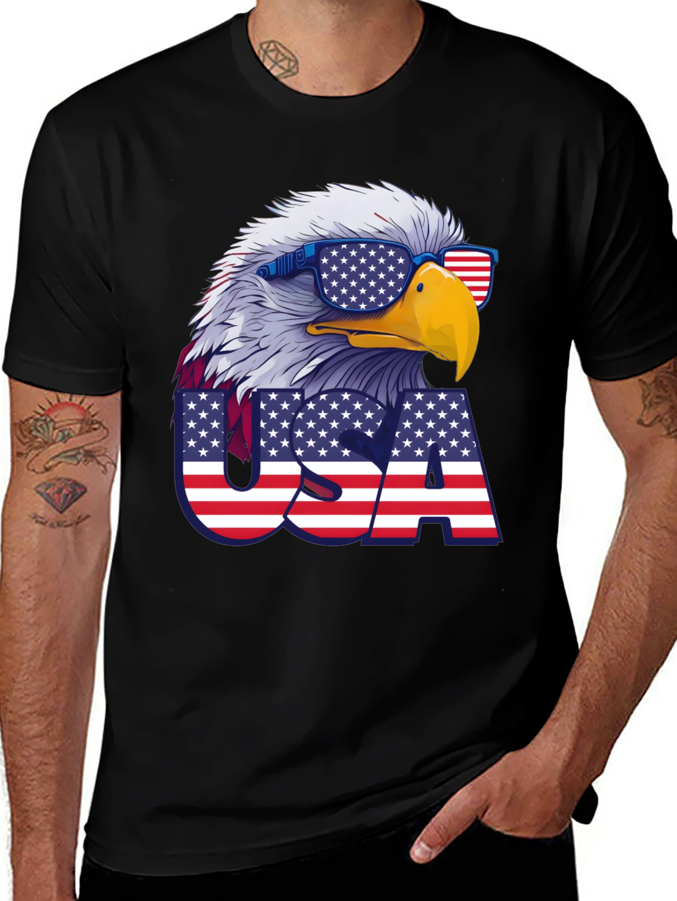 USA Eagle Graphic Tee - Patriotic T-Shirt