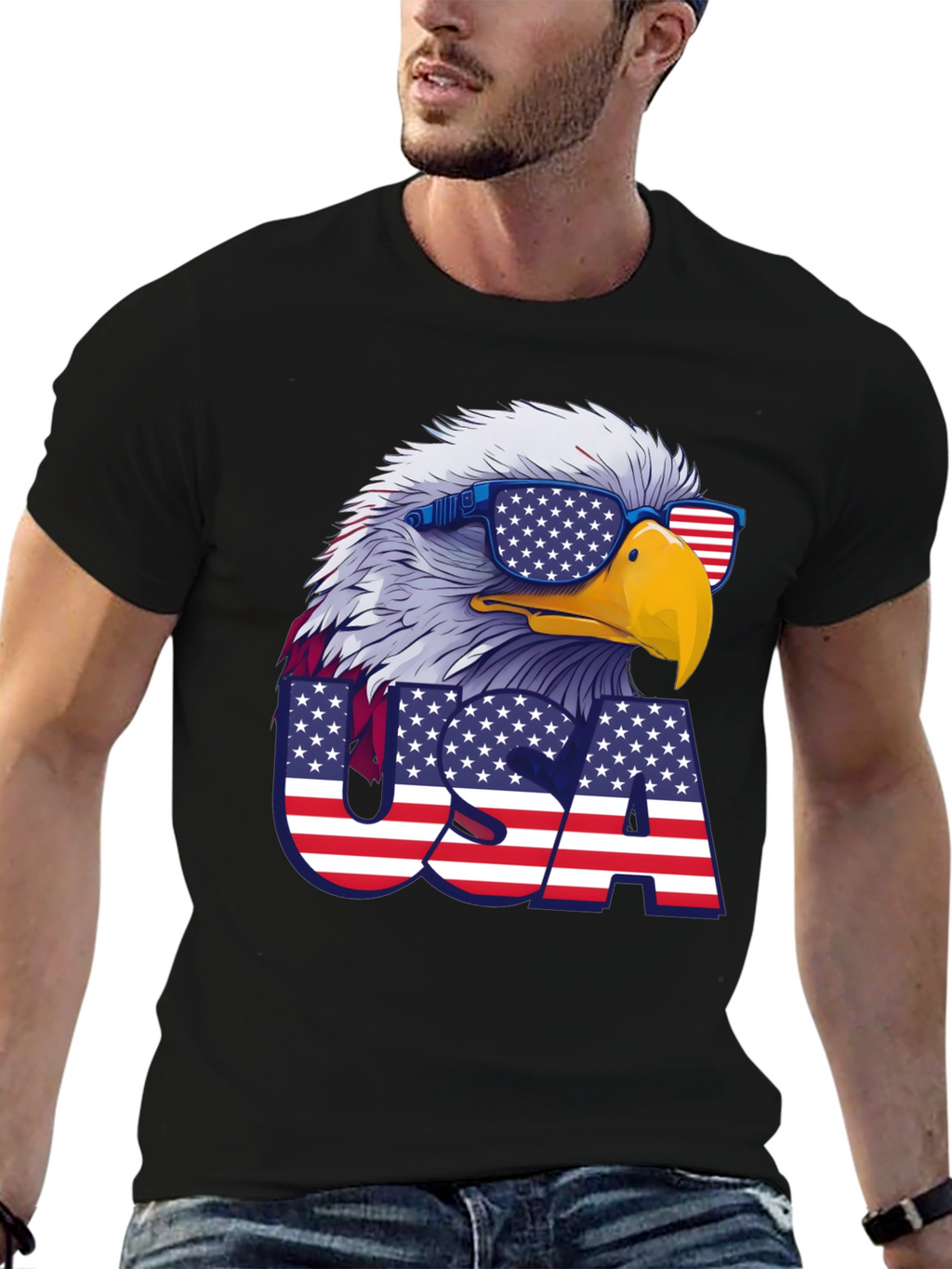 USA Eagle Graphic Tee - Patriotic T-Shirt
