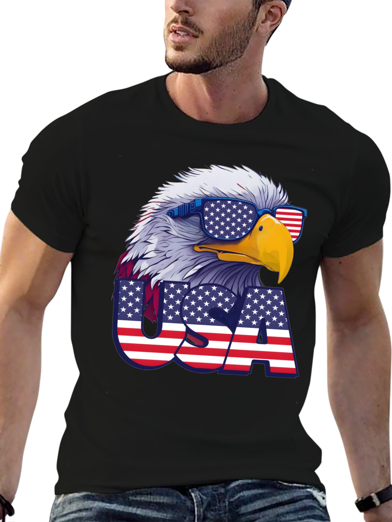 USA Eagle Graphic Tee - Patriotic T-Shirt