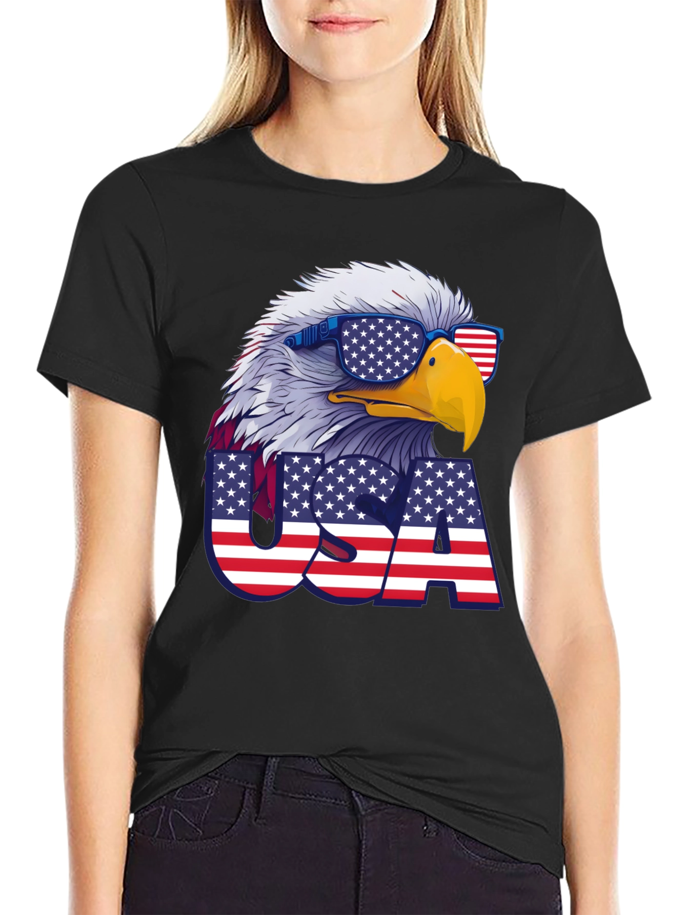 USA Eagle Graphic Tee - Patriotic T-Shirt