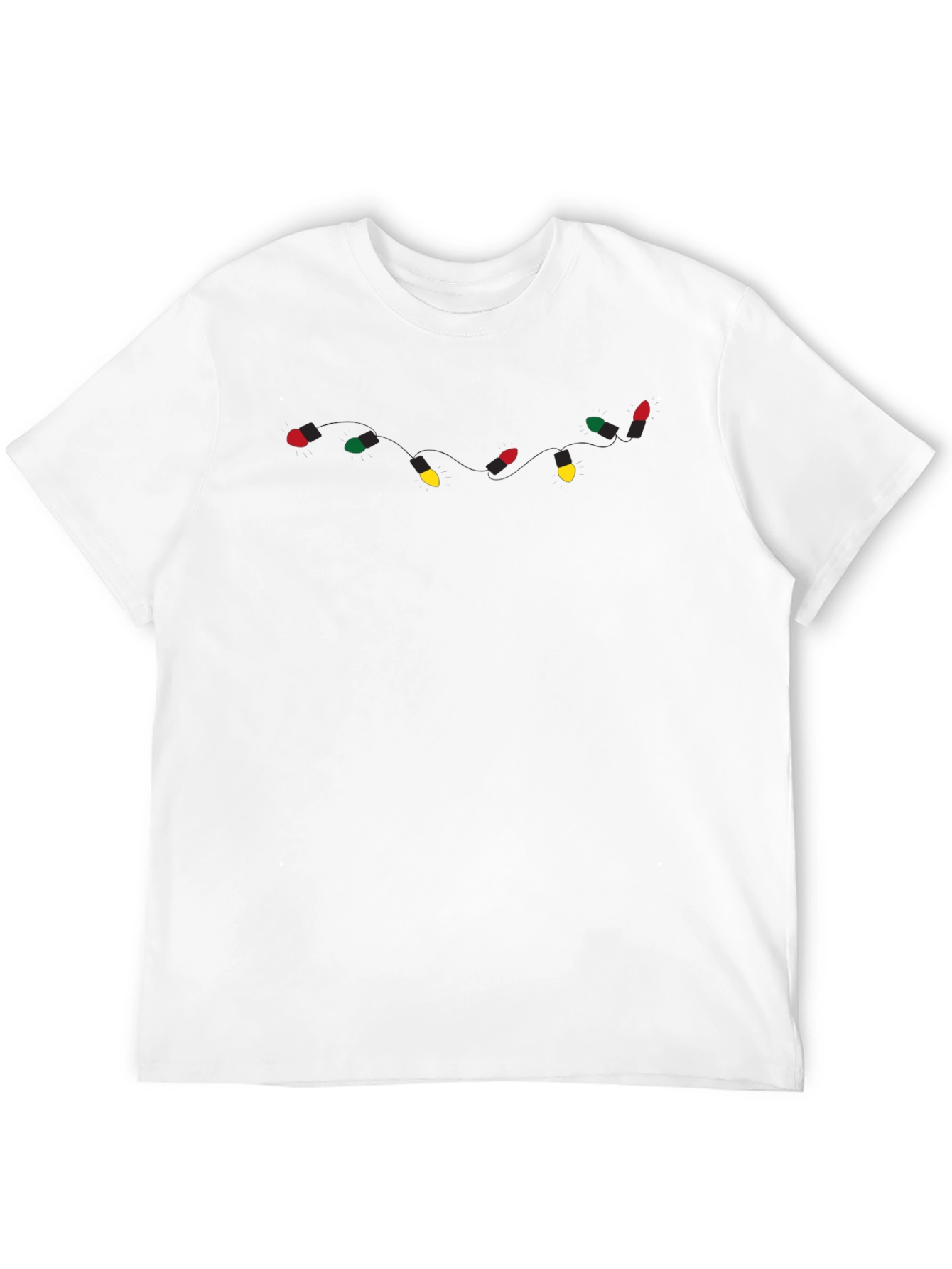 Christmas Lights Graphic Tee - Holiday Apparel