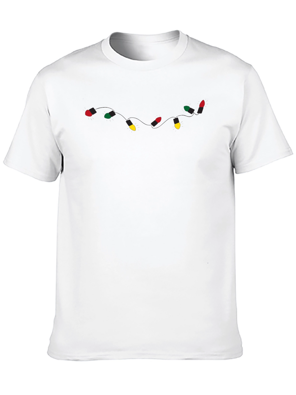 Christmas Lights Graphic Tee - Holiday Apparel