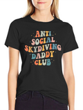 Anti Social Skydiving Daddy Club Graphic Tee