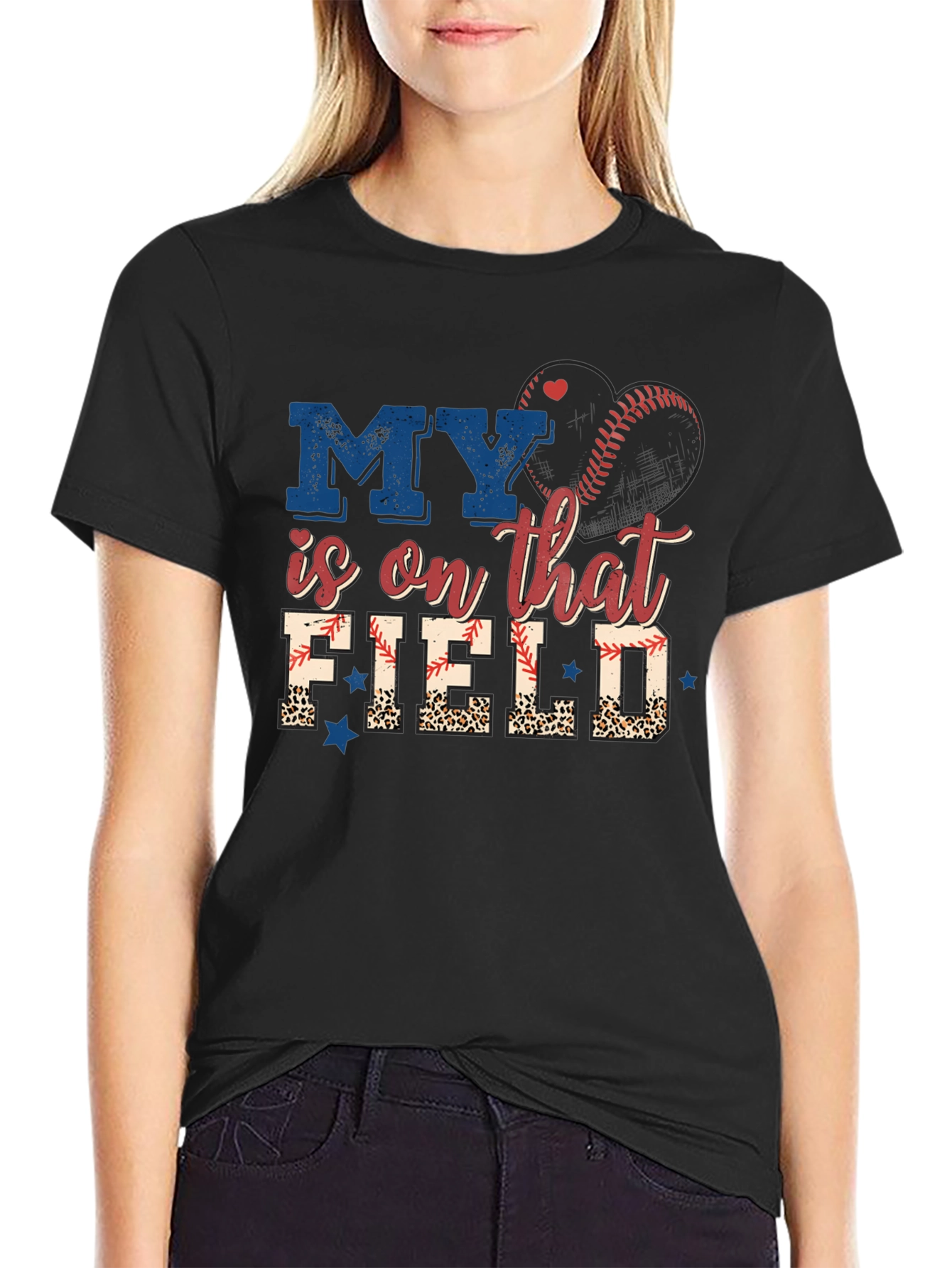 My Heart is on That Field Baseball T-Shirt