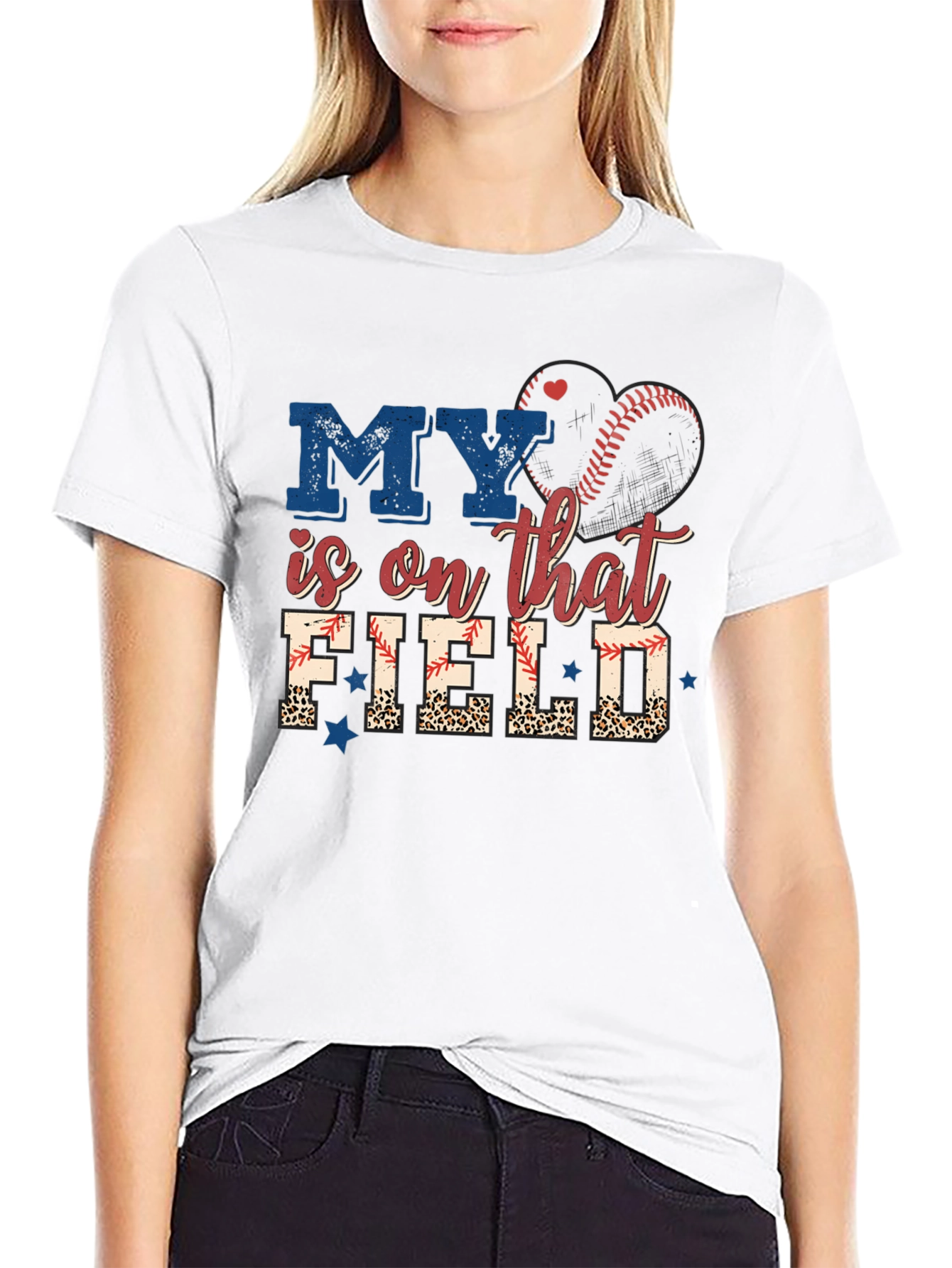 My Heart is on That Field Baseball T-Shirt