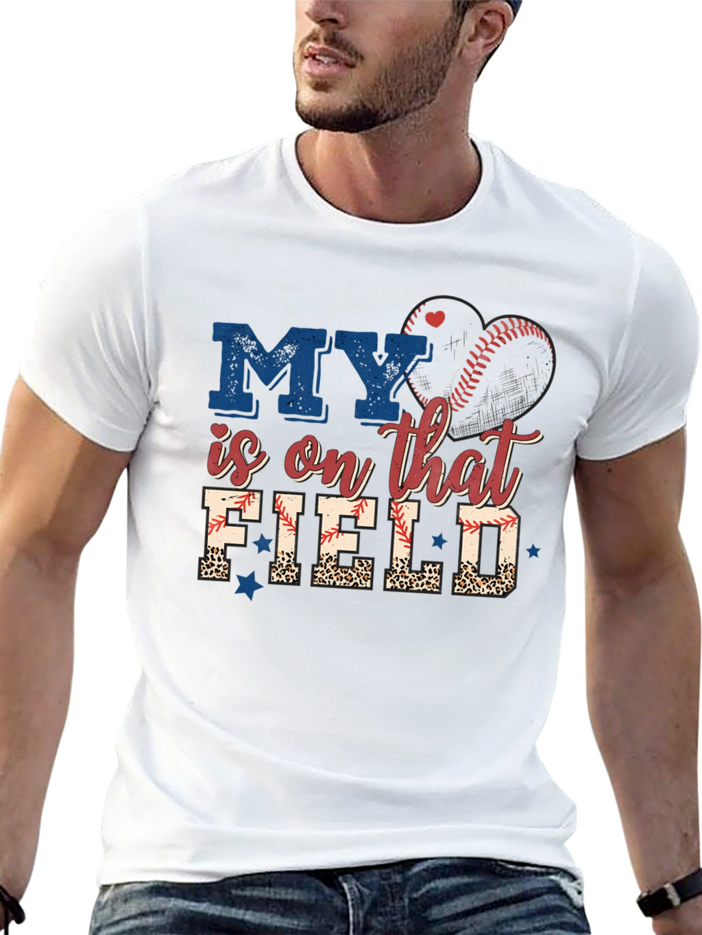 My Heart is on That Field Baseball T-Shirt