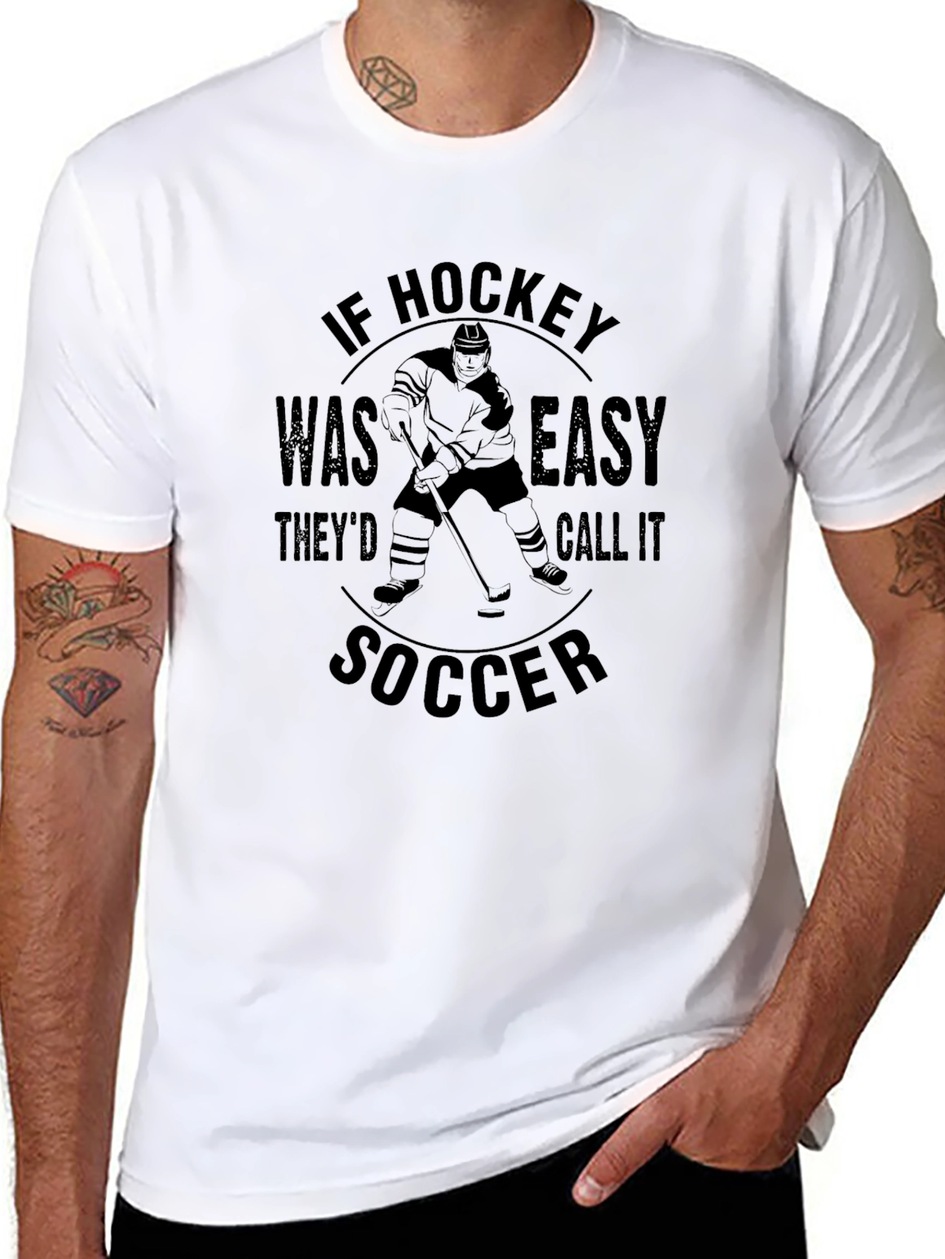 Funny Hockey T-Shirt - If Hockey Was Easy