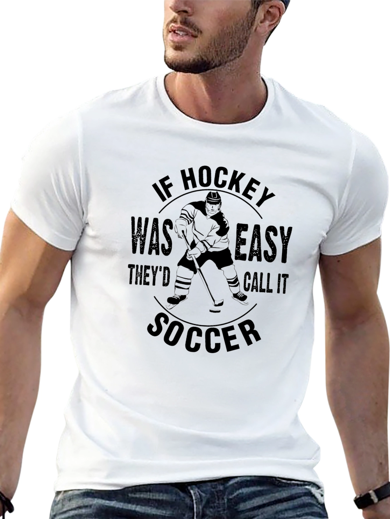 Funny Hockey T-Shirt - If Hockey Was Easy