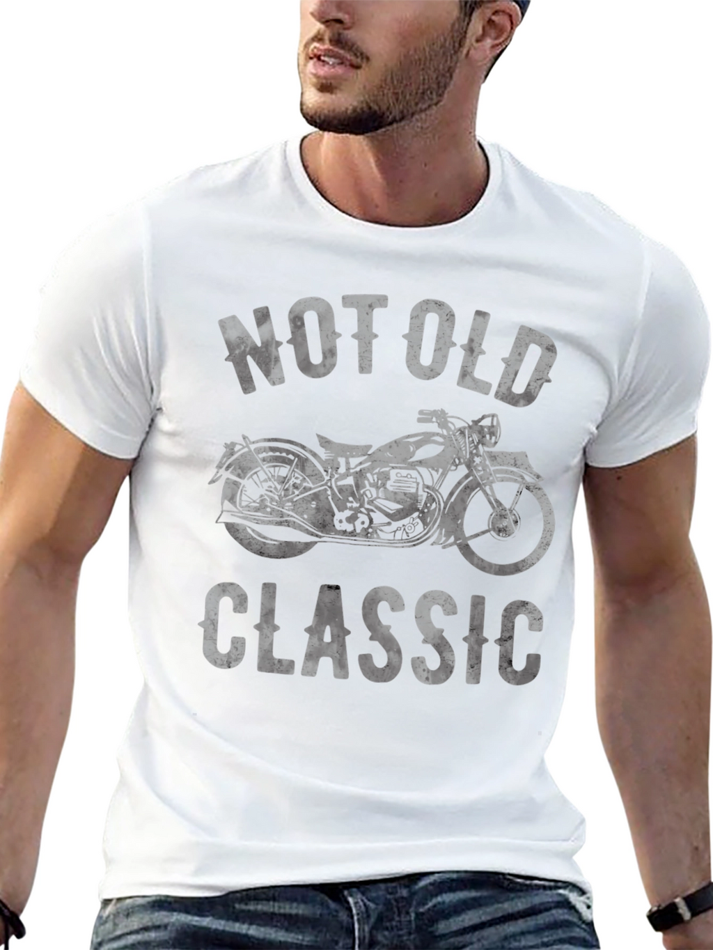 Not Old Classic Motorcycle Graphic T-Shirt
