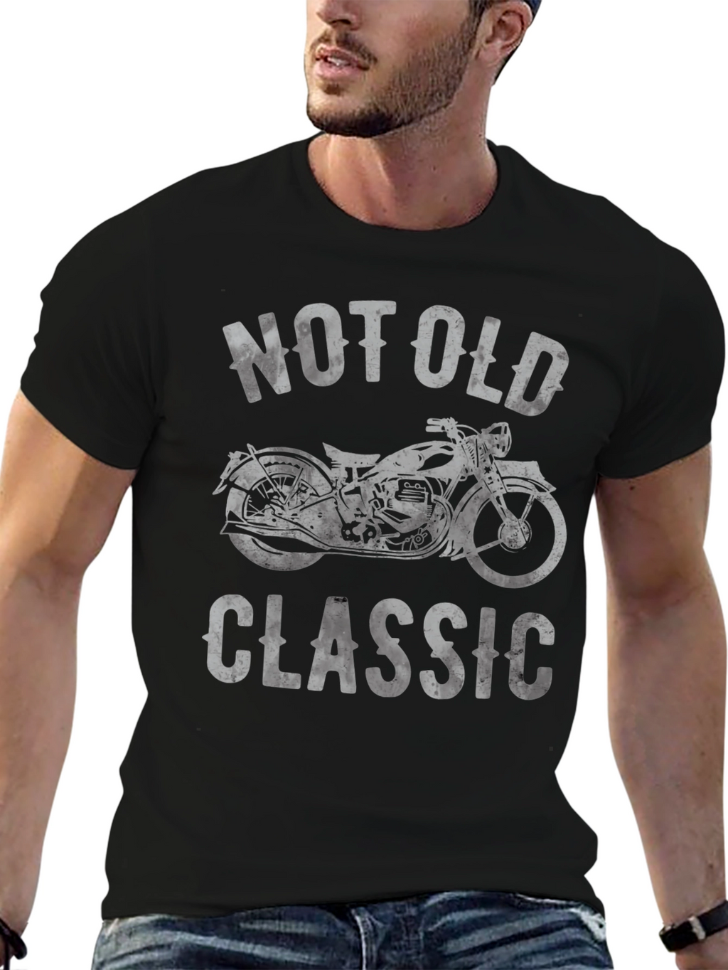 Not Old Classic Motorcycle Graphic T-Shirt
