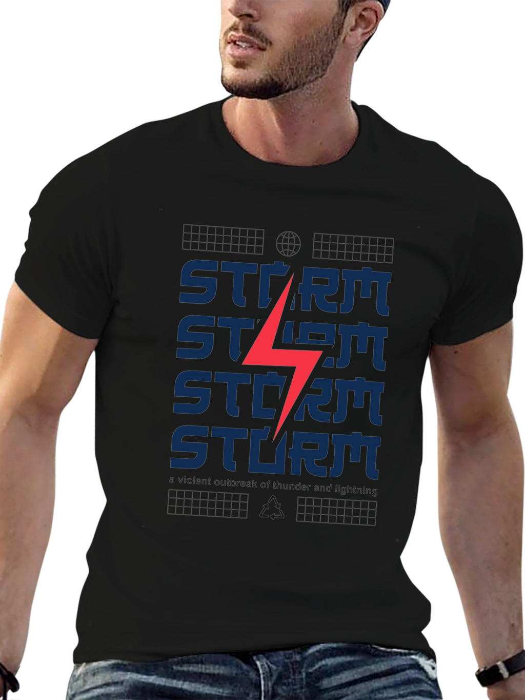 Storm Graphic T-Shirt - Modern Casual Tee