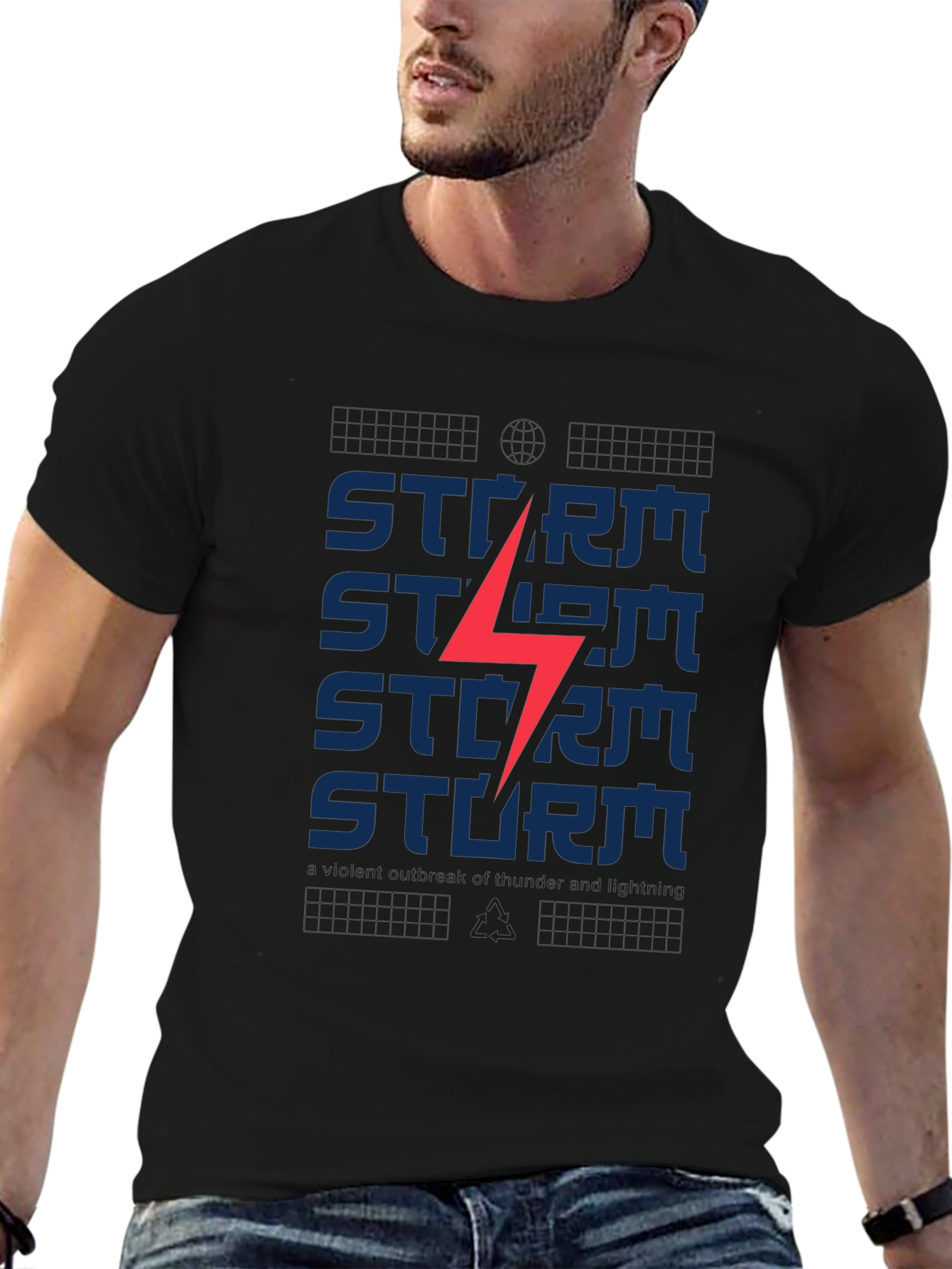 Storm Graphic T-Shirt - Modern Casual Tee