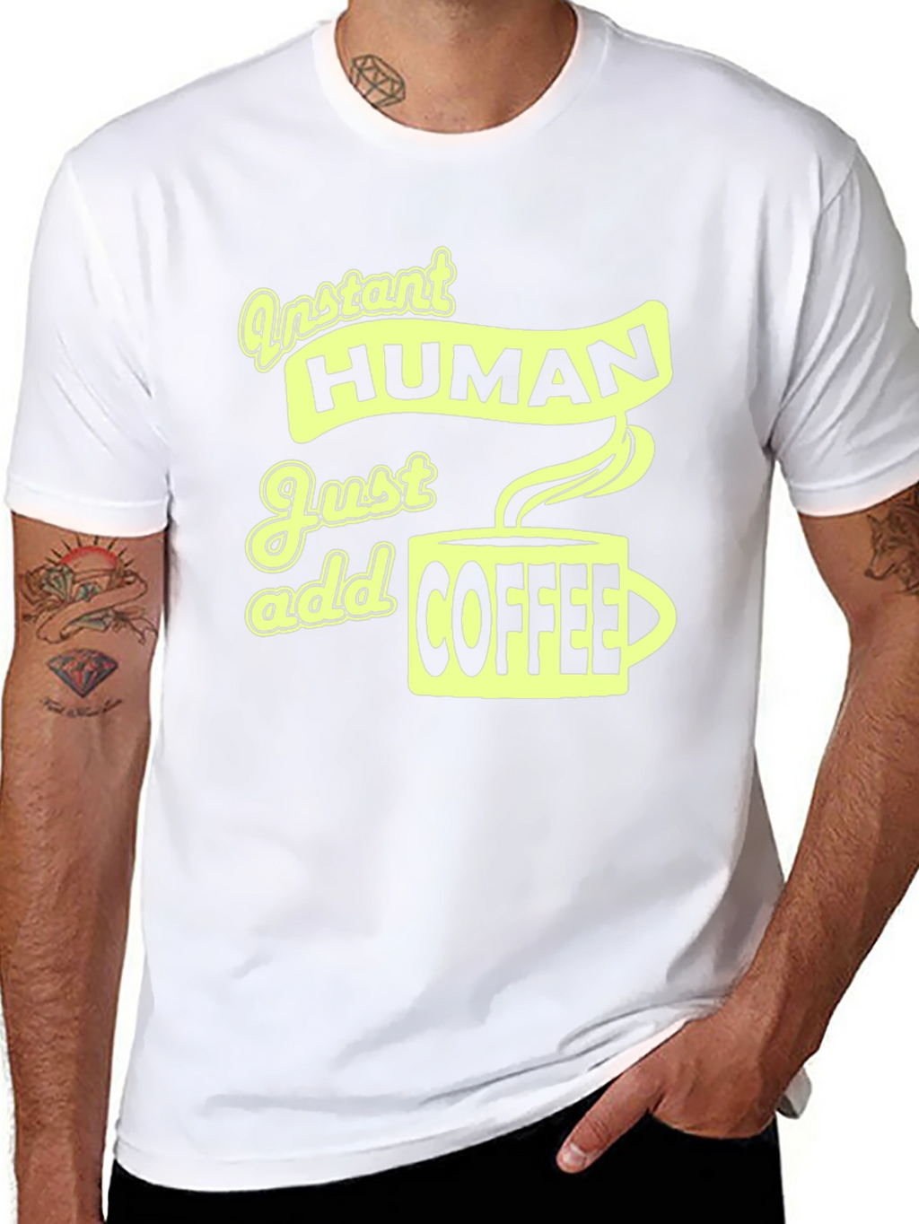 Instant Human Add Coffee Graphic Tee
