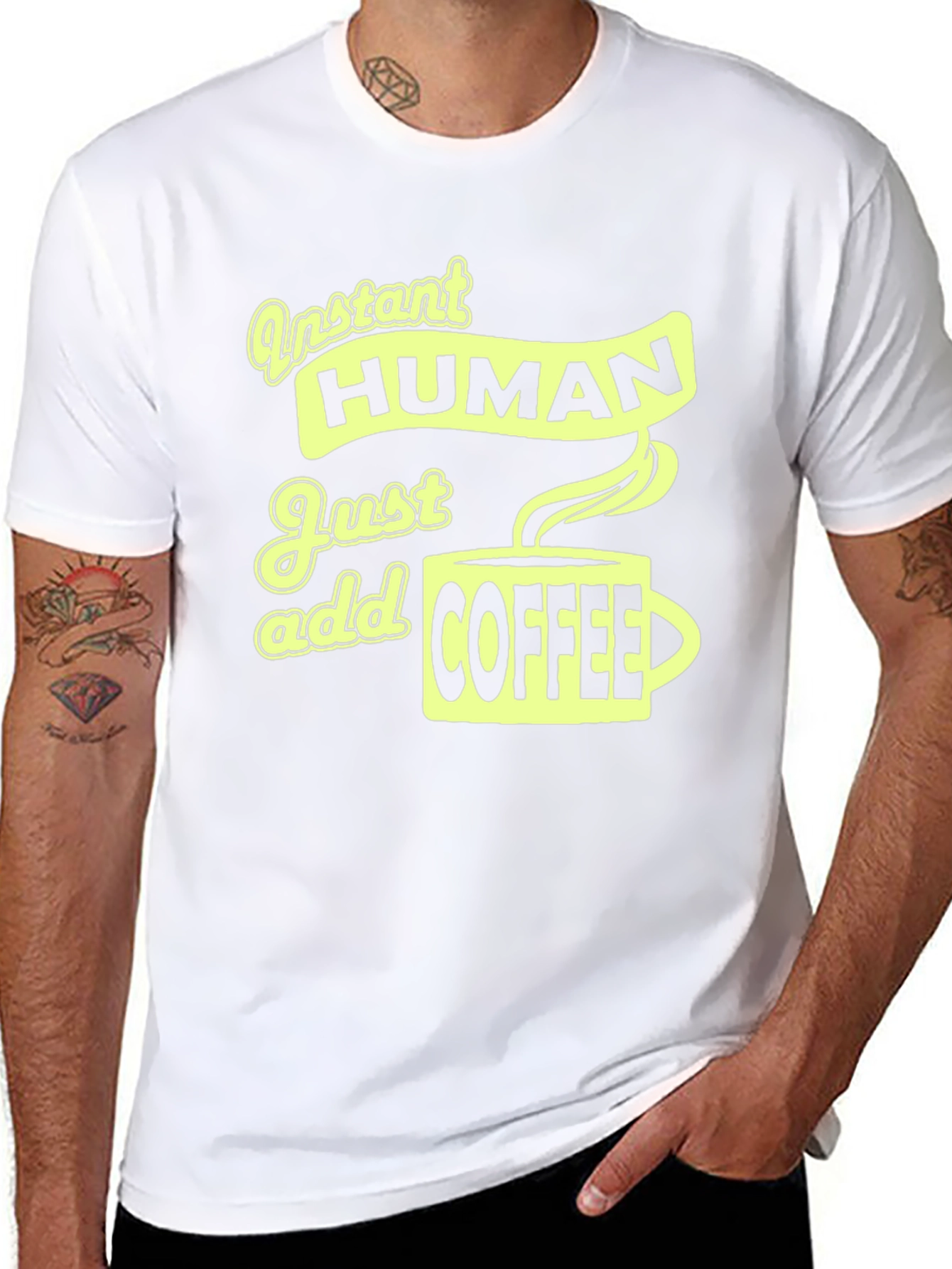 Instant Human Add Coffee Graphic Tee