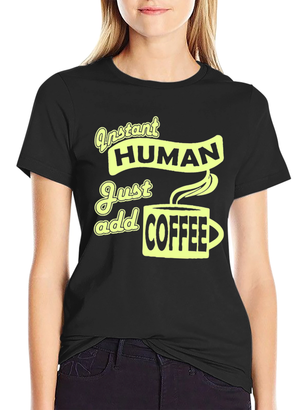 Instant Human Add Coffee Graphic Tee